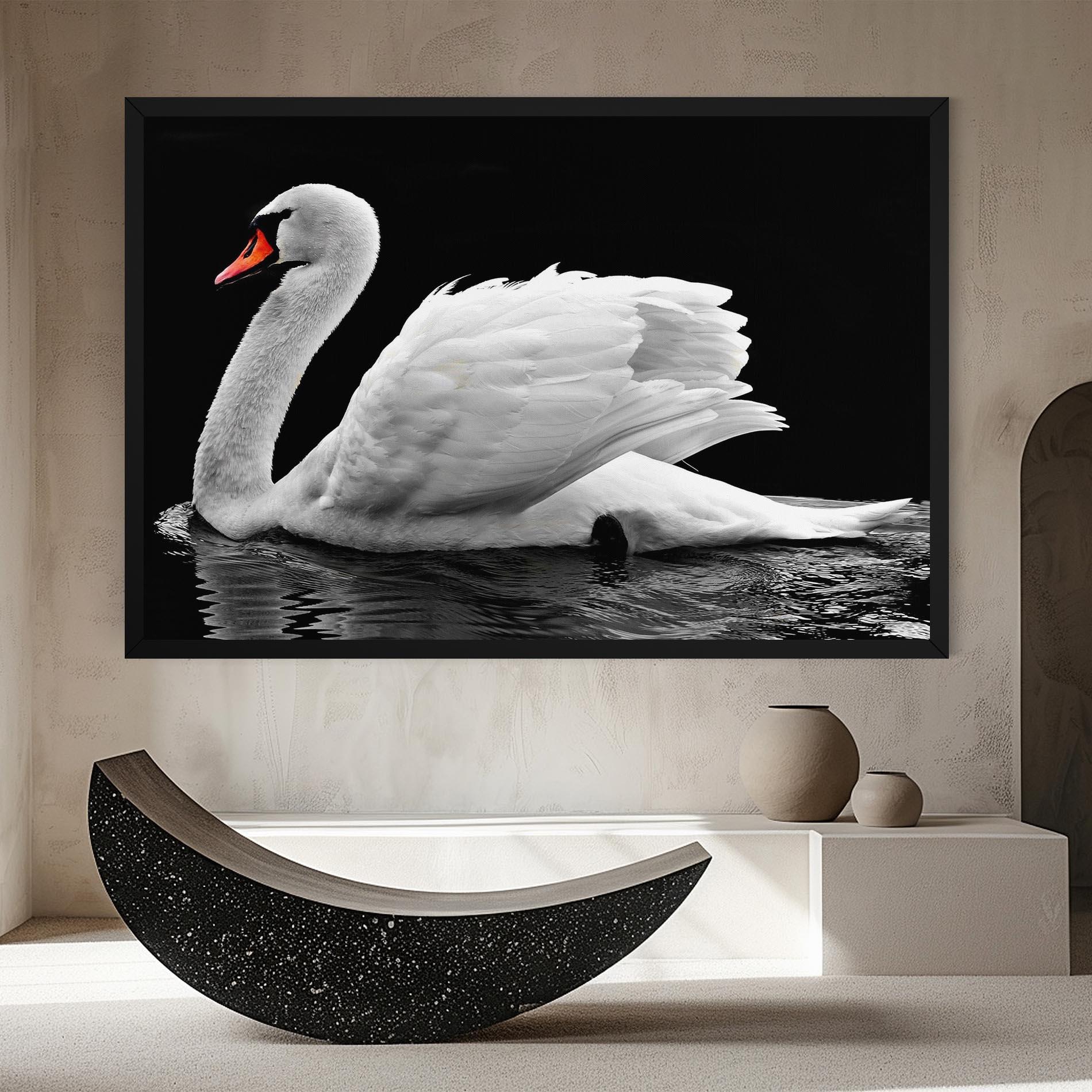 Obraz na Płótnie Black And White Swan mockup 8