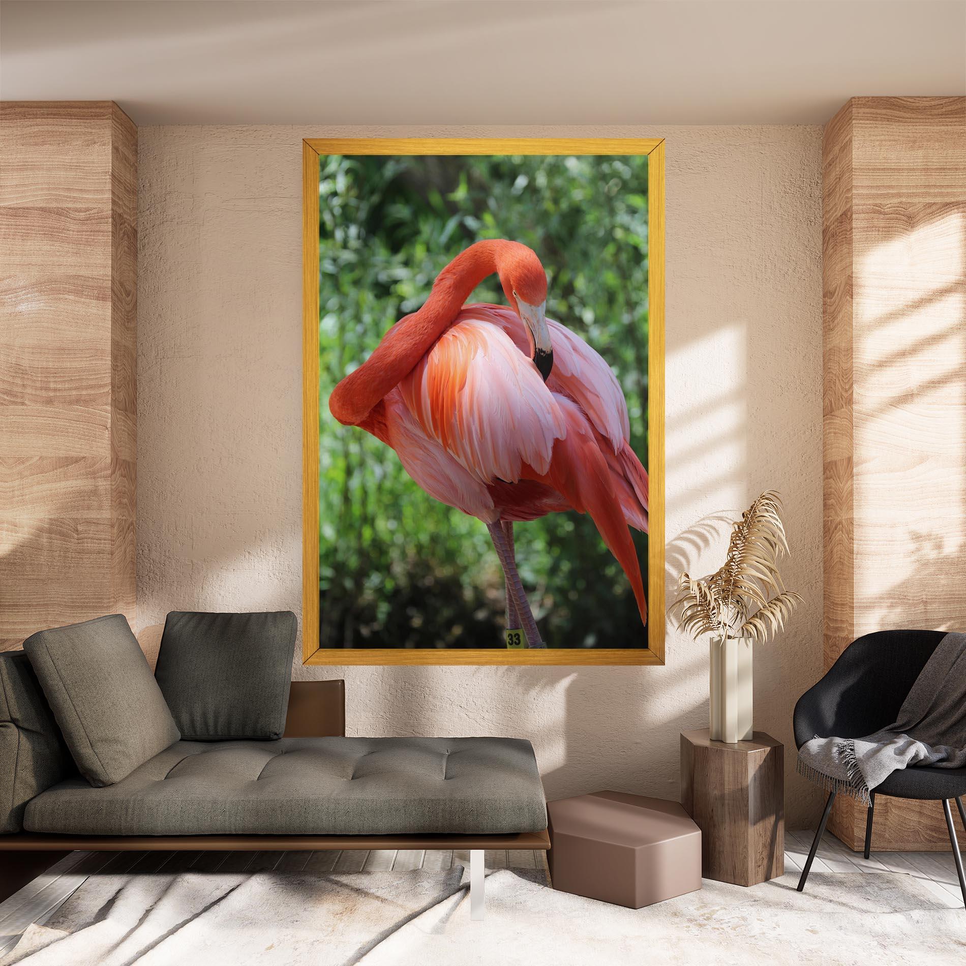 Obraz na Płótnie Red Flamingo mockup 8