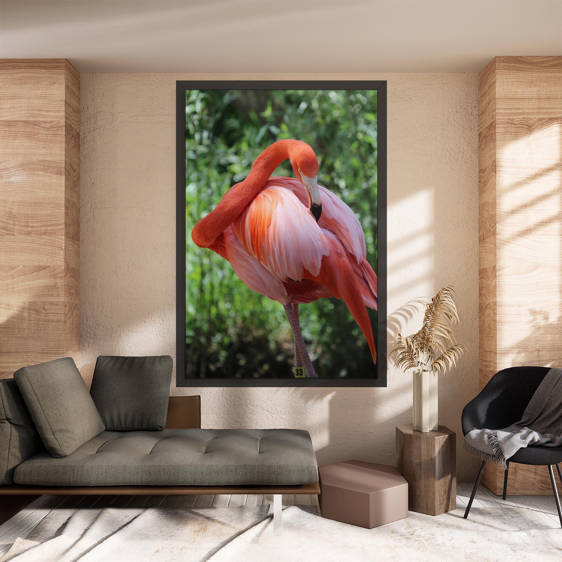 Obraz na Płótnie Red Flamingo mockup 8