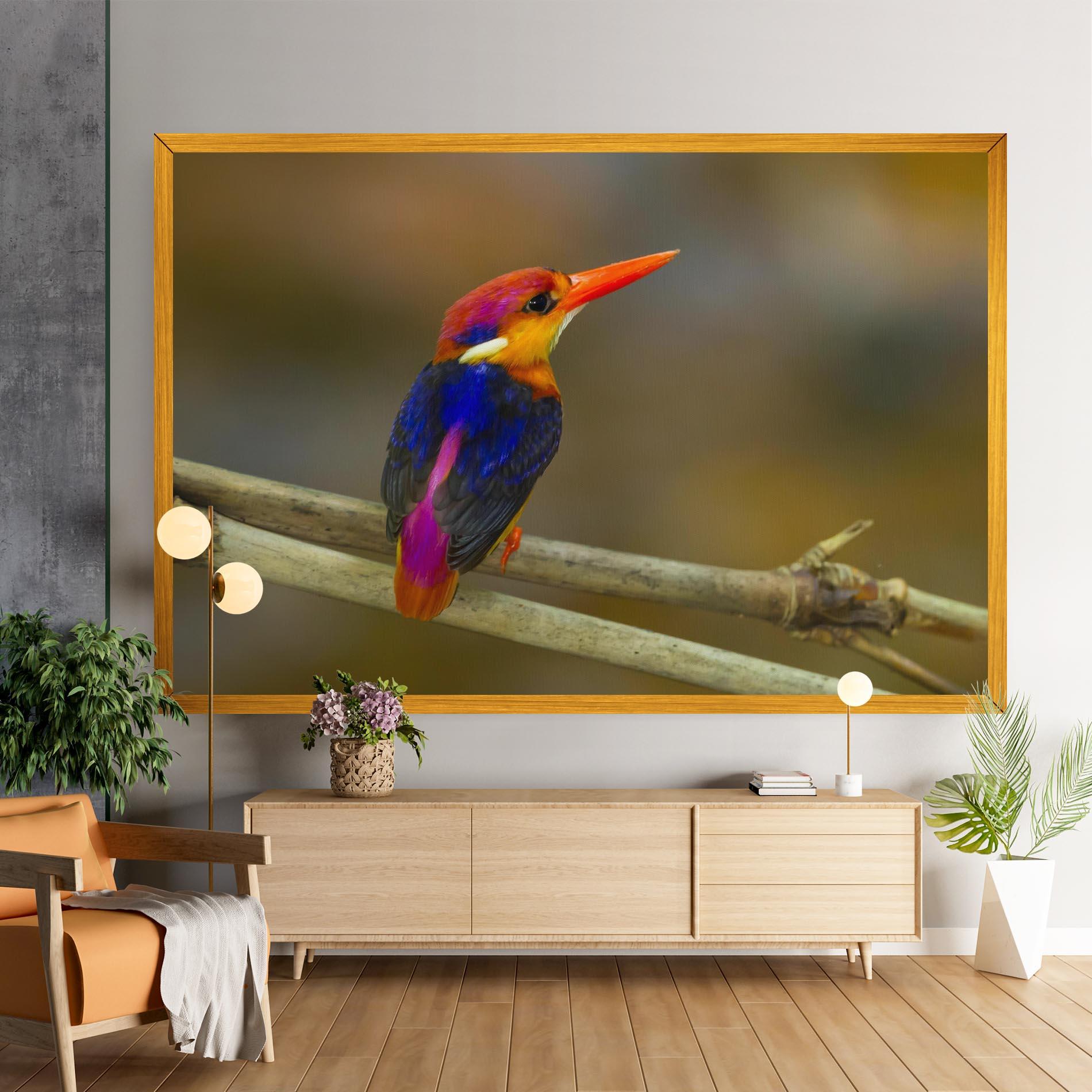 Obraz na Płótnie Colorful Bird mockup 9