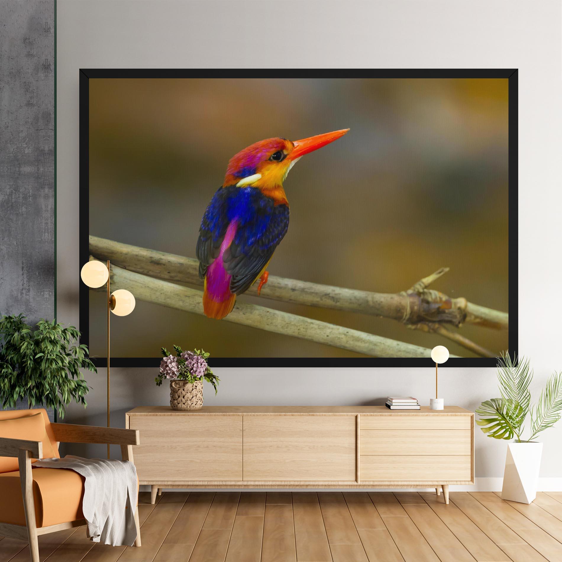 Obraz na Płótnie Colorful Bird mockup 9