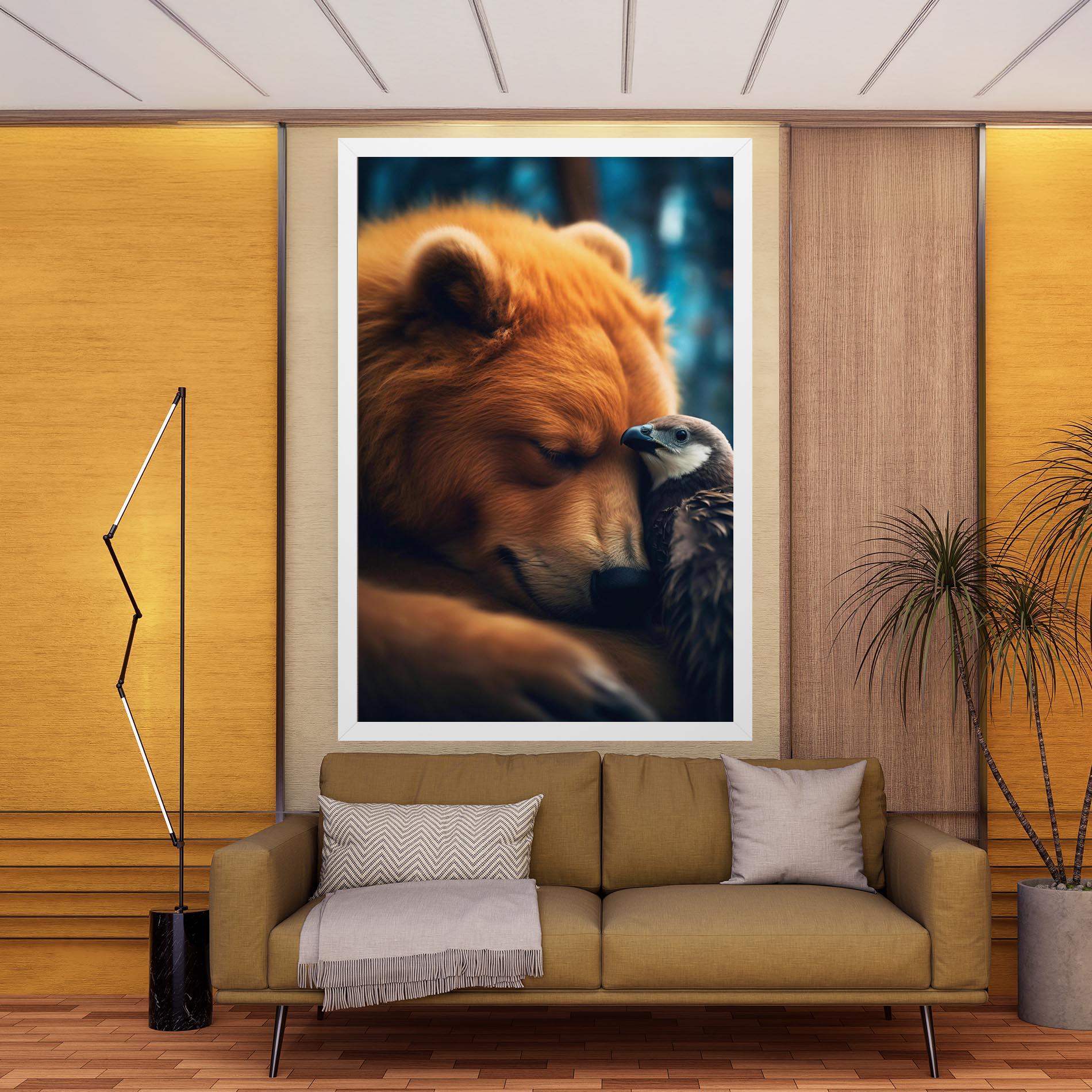 Obraz na Płótnie Bear With Eagle mockup 9