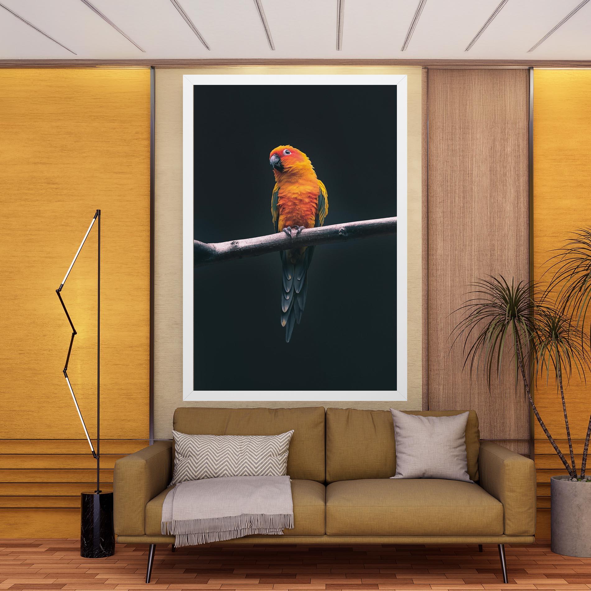 Obraz na Płótnie Fire Parrot mockup 9