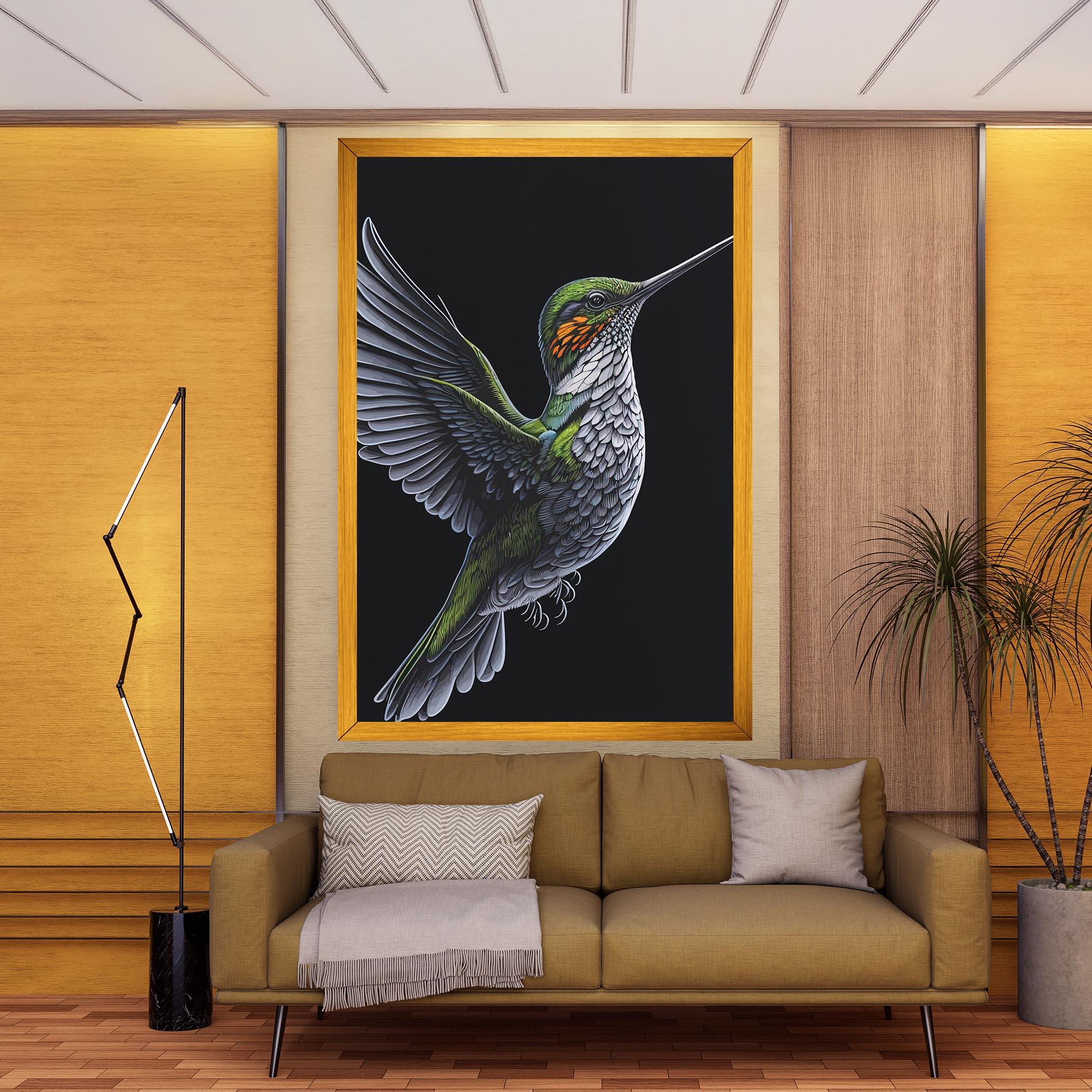 Obraz na Płótnie Hummingbird mockup 9