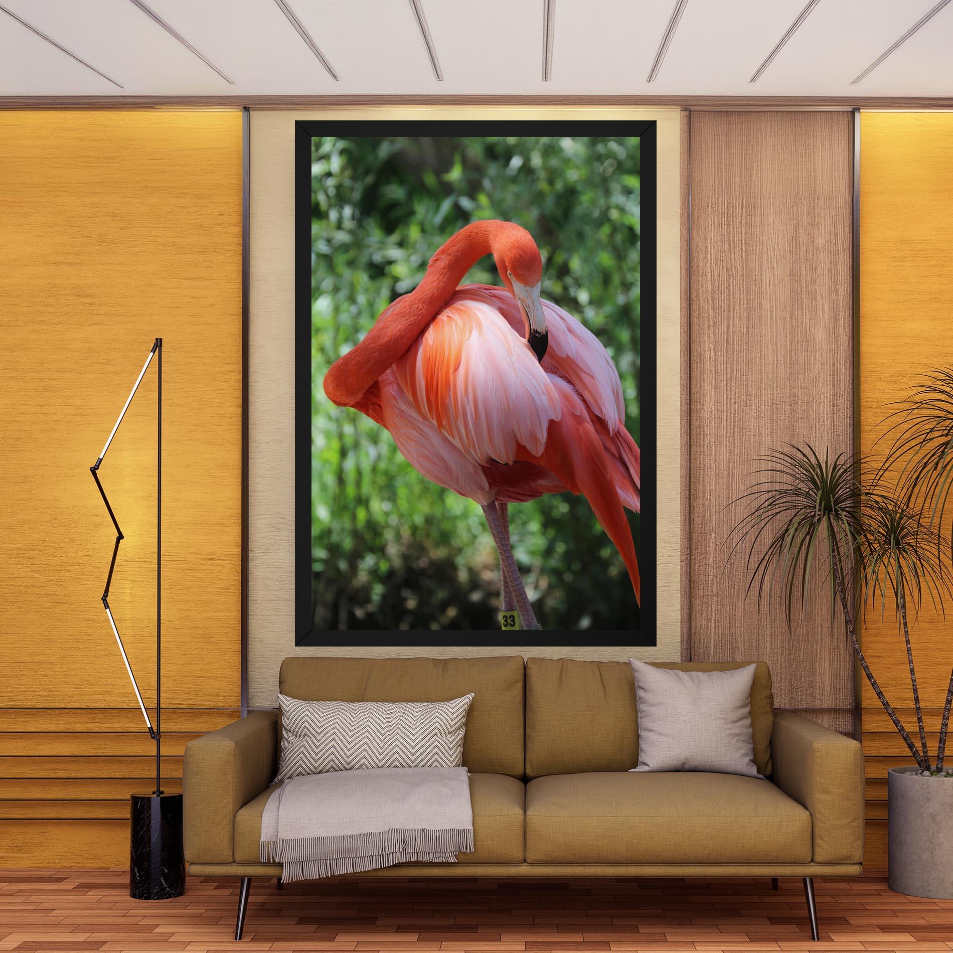 Obraz na Płótnie Red Flamingo mockup 9