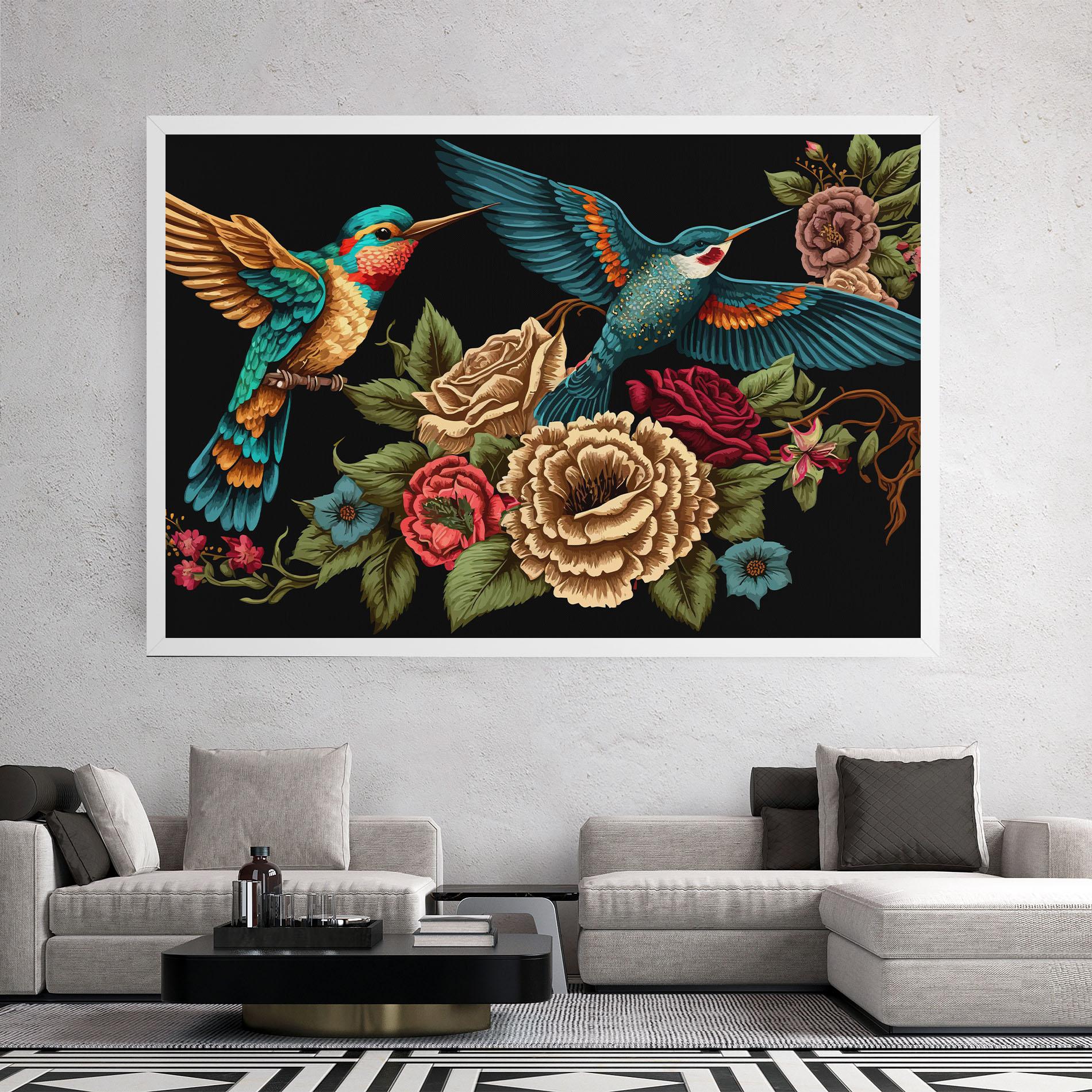 Obraz na Płótnie Blue Birds mockup 2