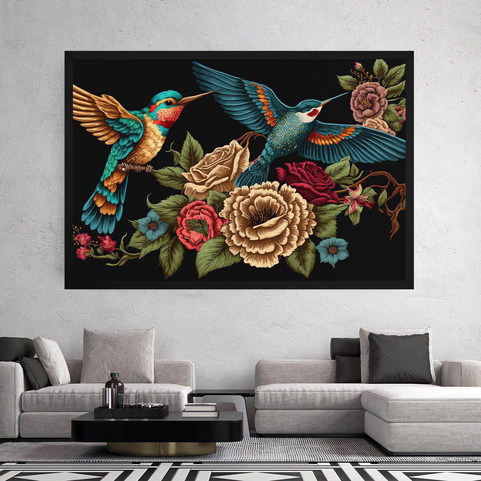 Obraz na Płótnie Blue Birds mockup 2