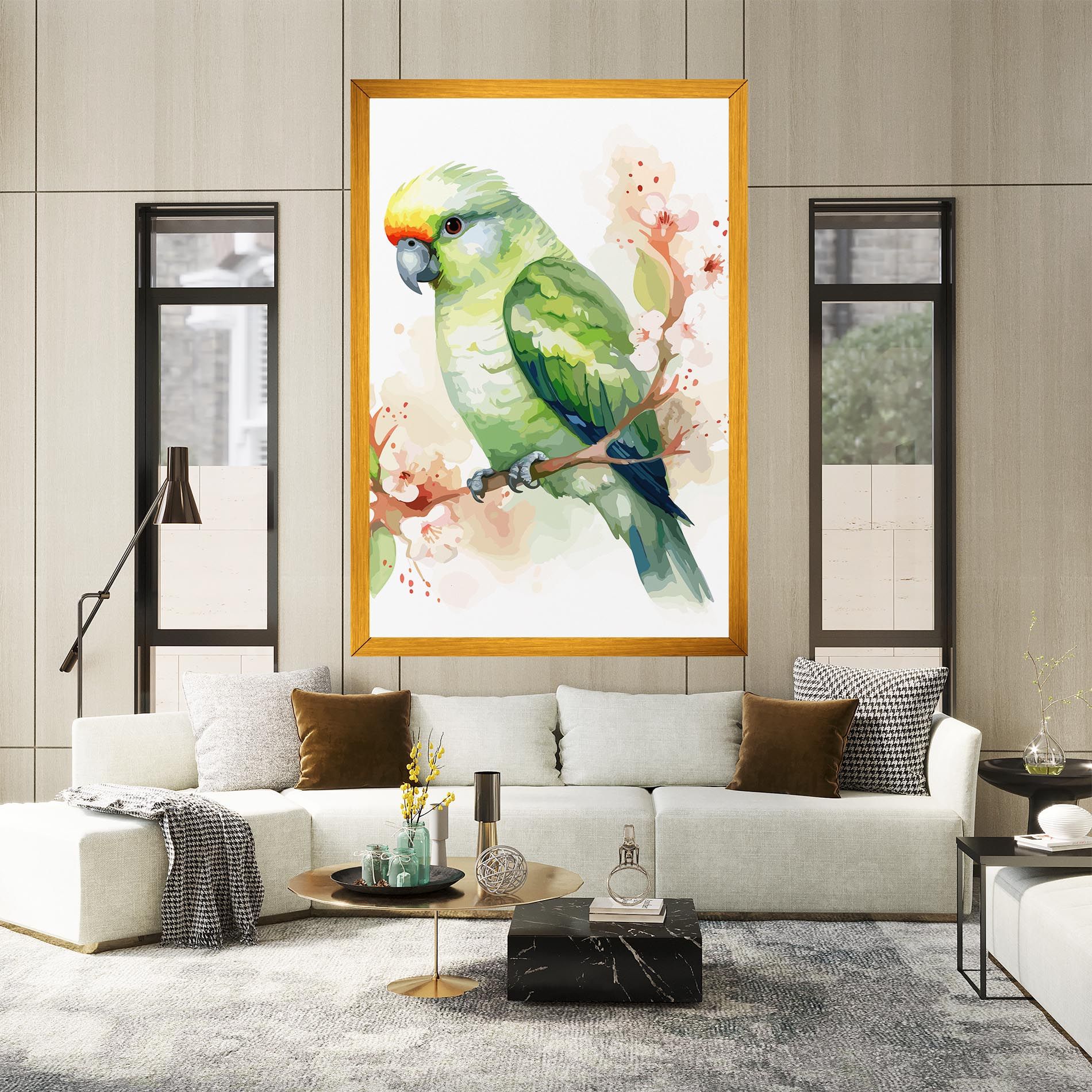 Pretty Green Parrot mockup 2