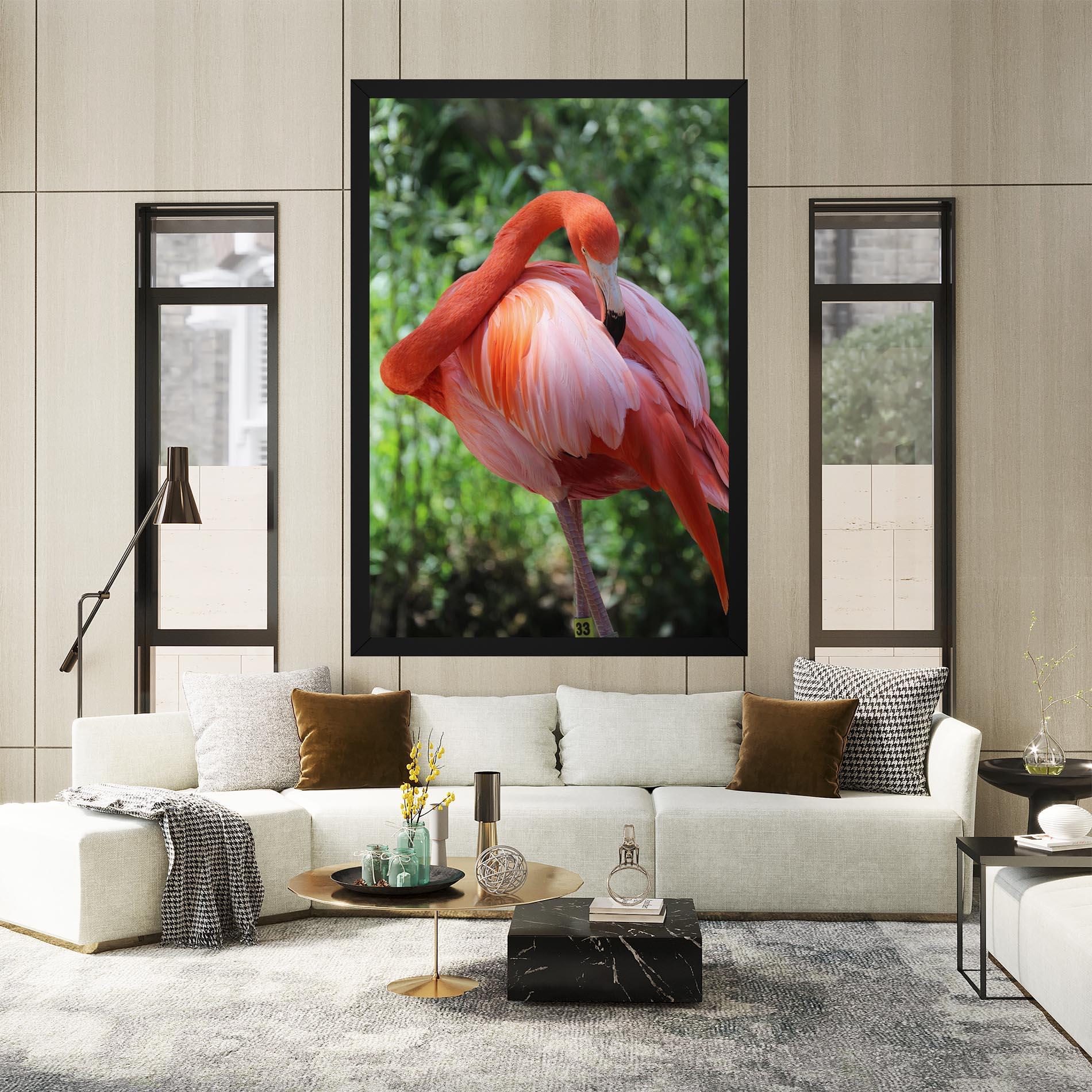 Obraz na Płótnie Red Flamingo mockup 2