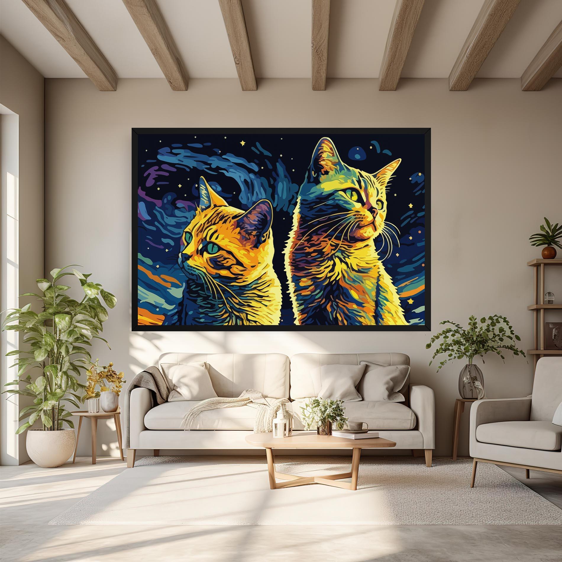 Obraz na Płótnie Cat Painting mockup 6
