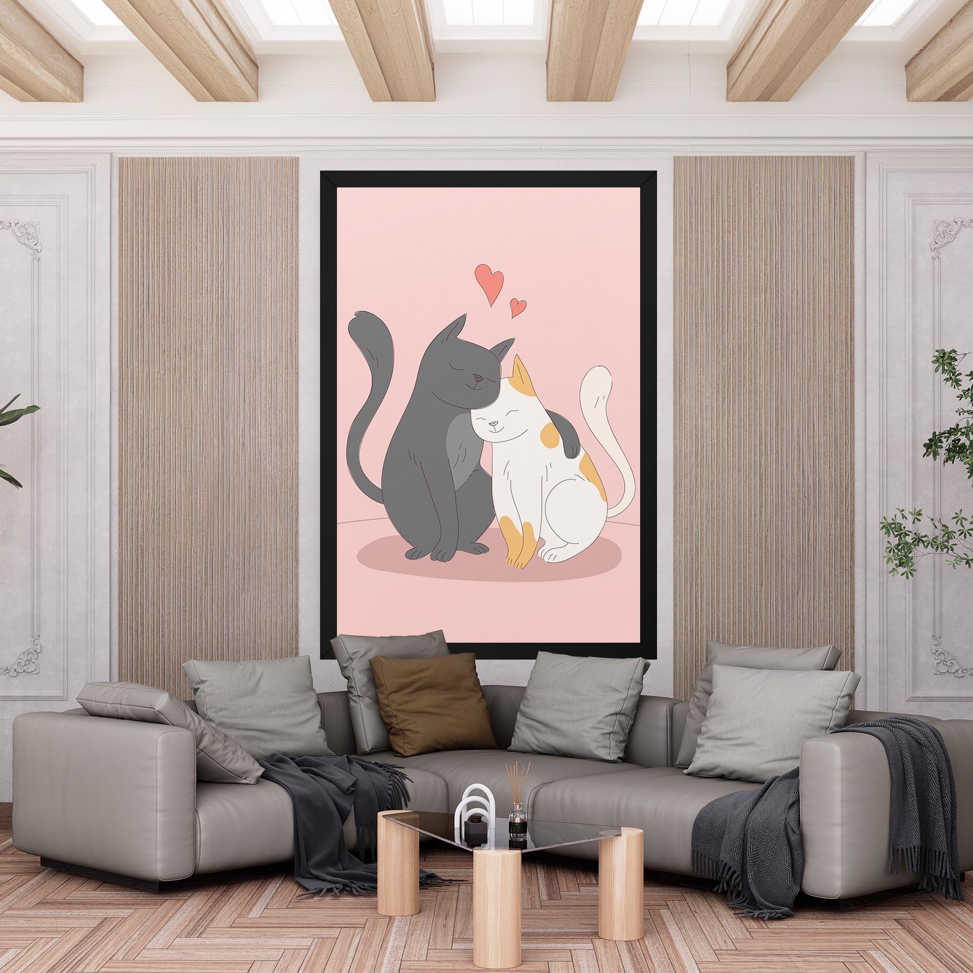 Obraz na Płótnie Lover Cats mockup 6