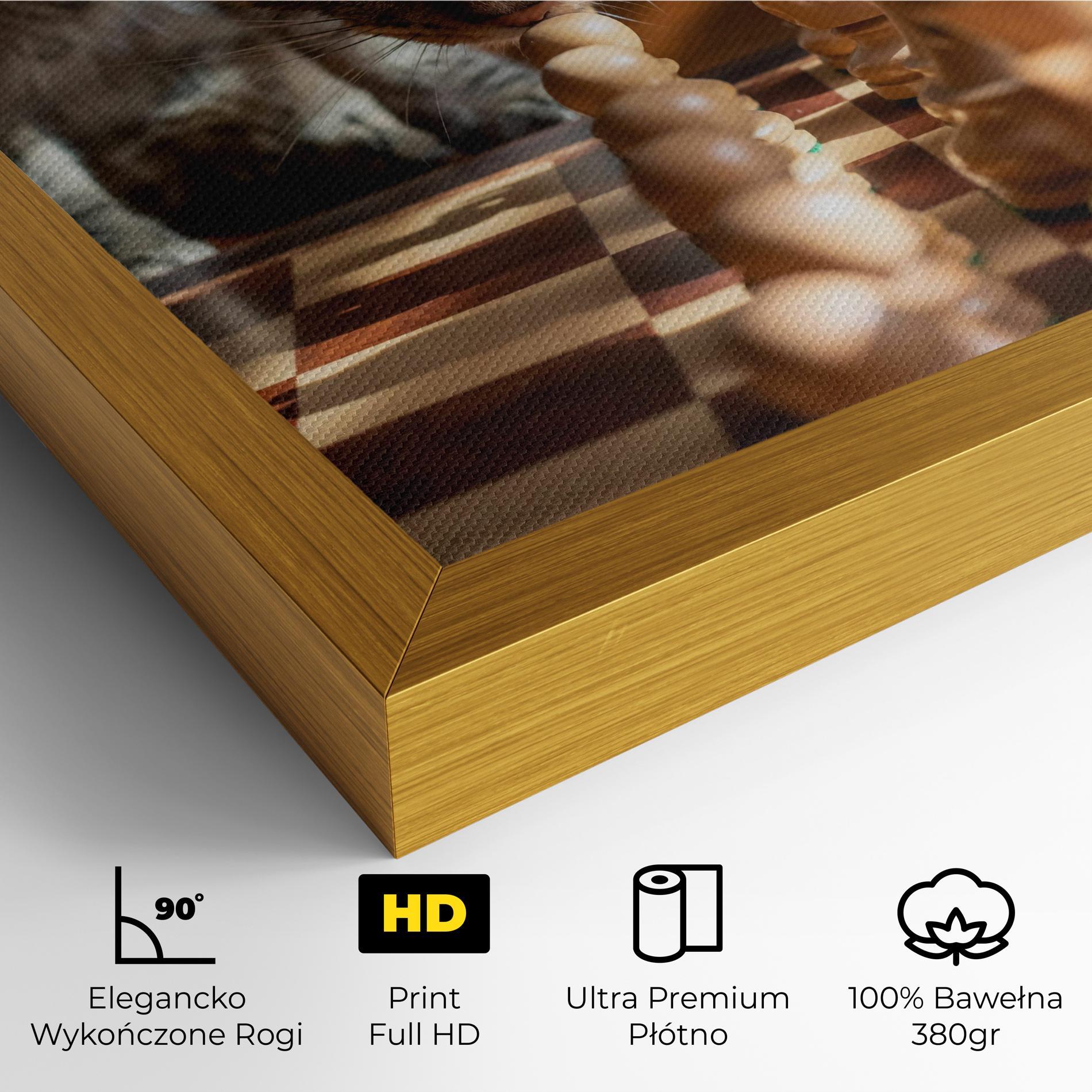 Obraz na Płótnie Chess Cat mockup 4