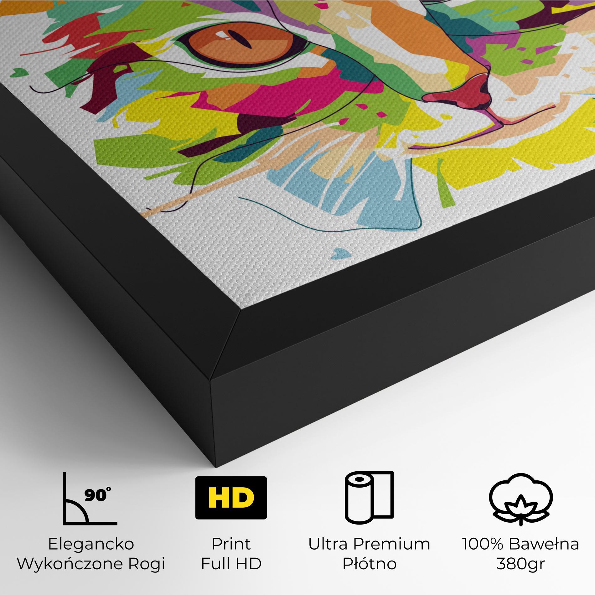 Obraz na Płótnie Cat Art Close Up mockup 4