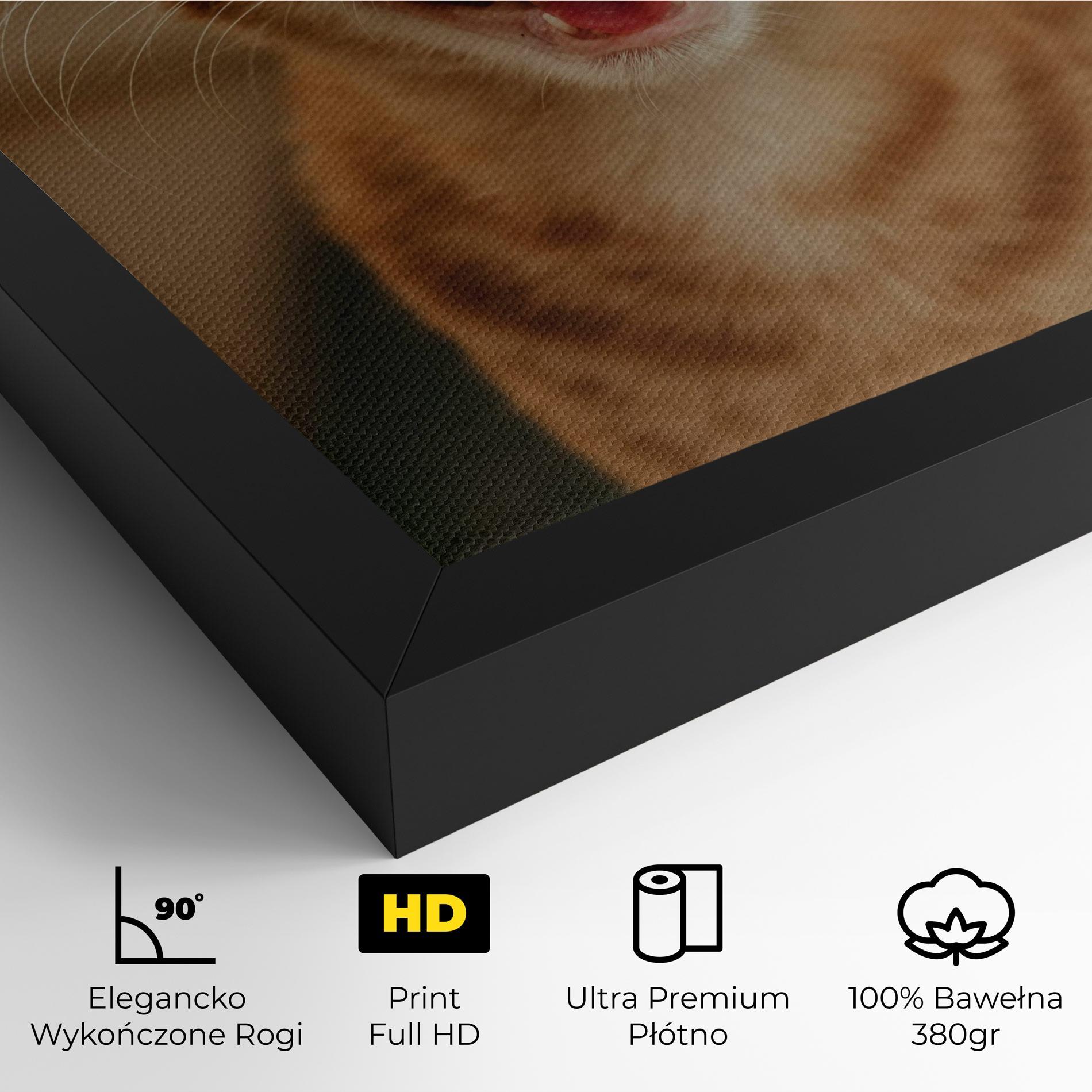 Obraz na Płótnie Orange Cat Smiling mockup 4
