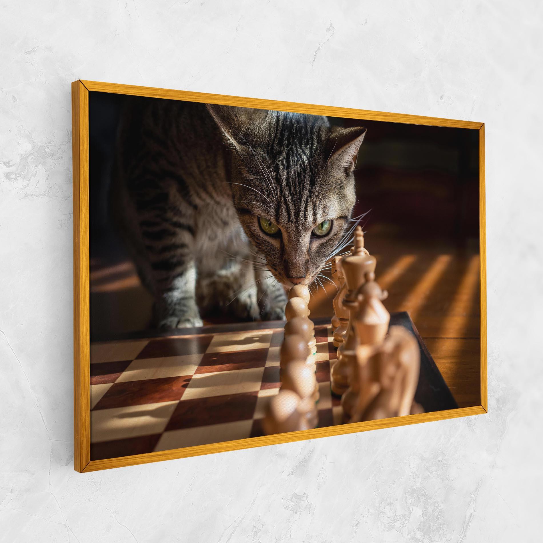 Obraz na Płótnie Chess Cat mockup 1