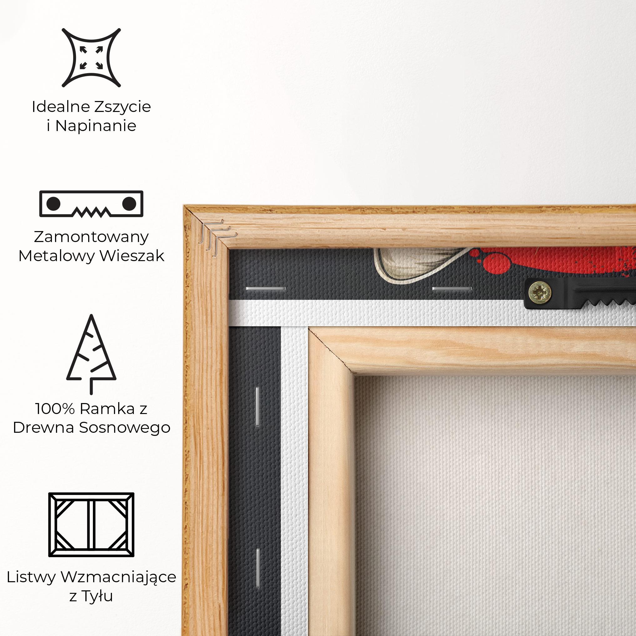 Obraz na Płótnie Green Red Glasses Cat mockup 5