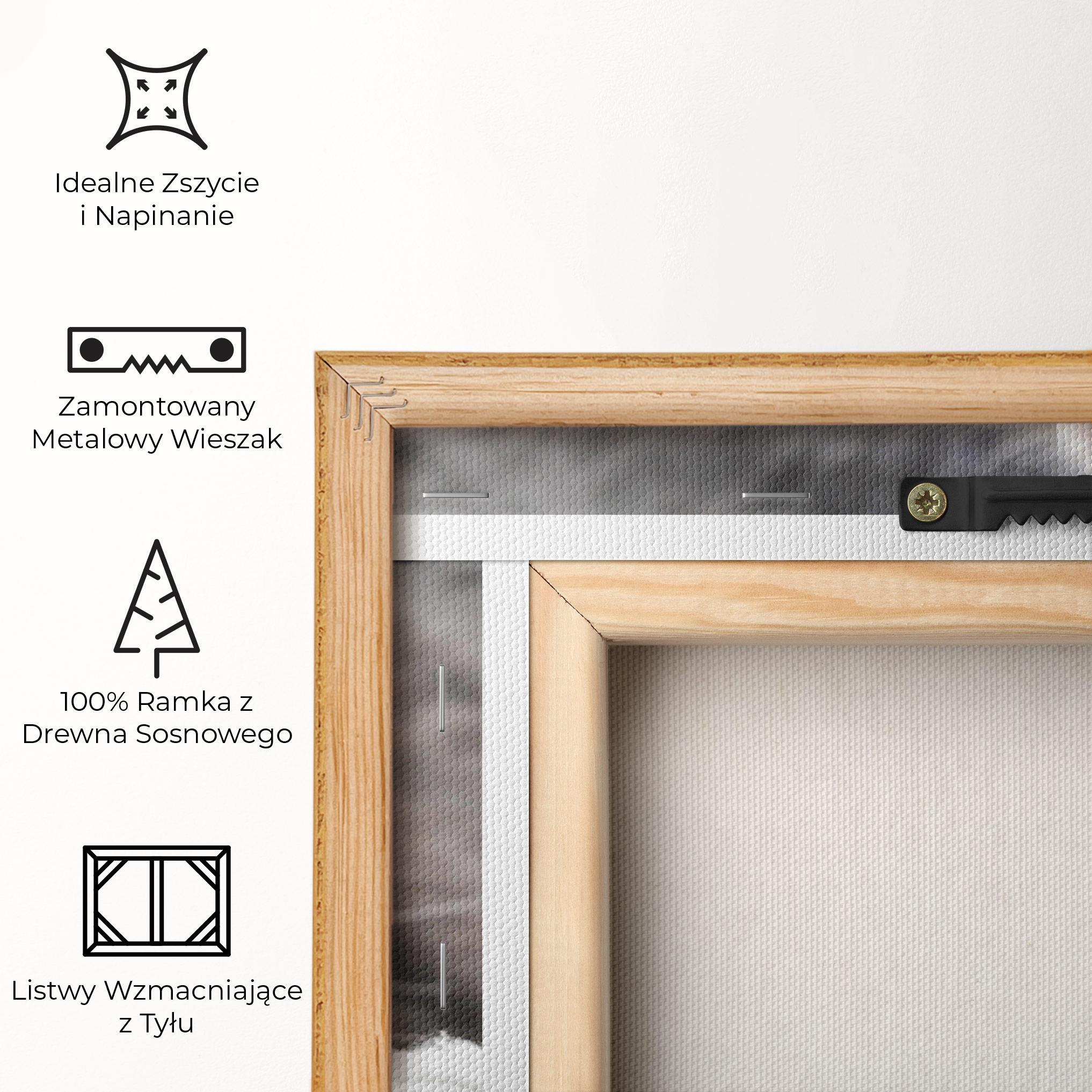 Obraz na Płótnie Grey Fluffy Cat mockup 5