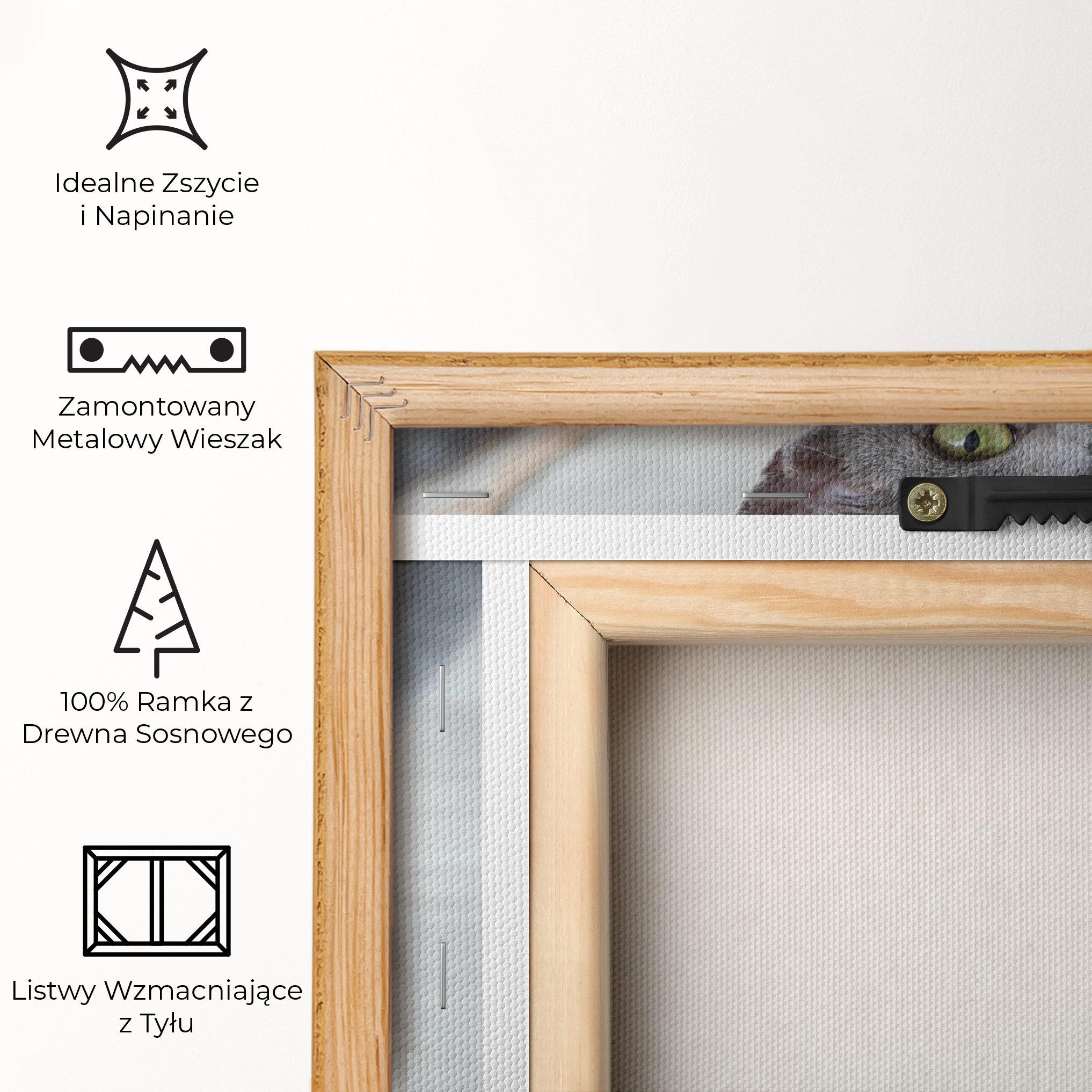 Obraz na Płótnie Grey Green Cat Eyes mockup 5