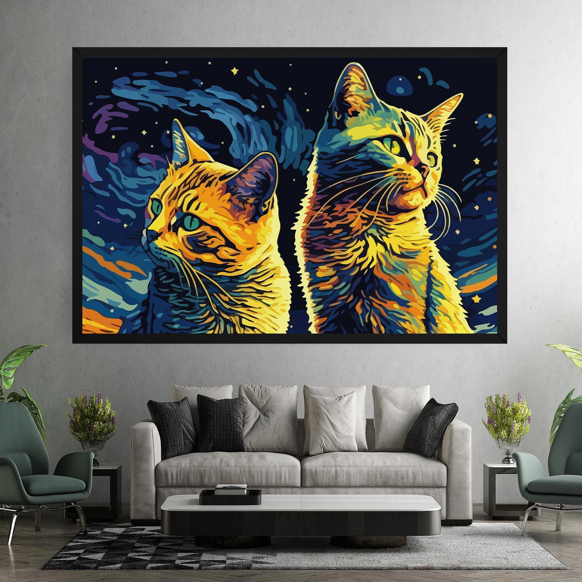 Obraz na Płótnie Cat Painting mockup 7