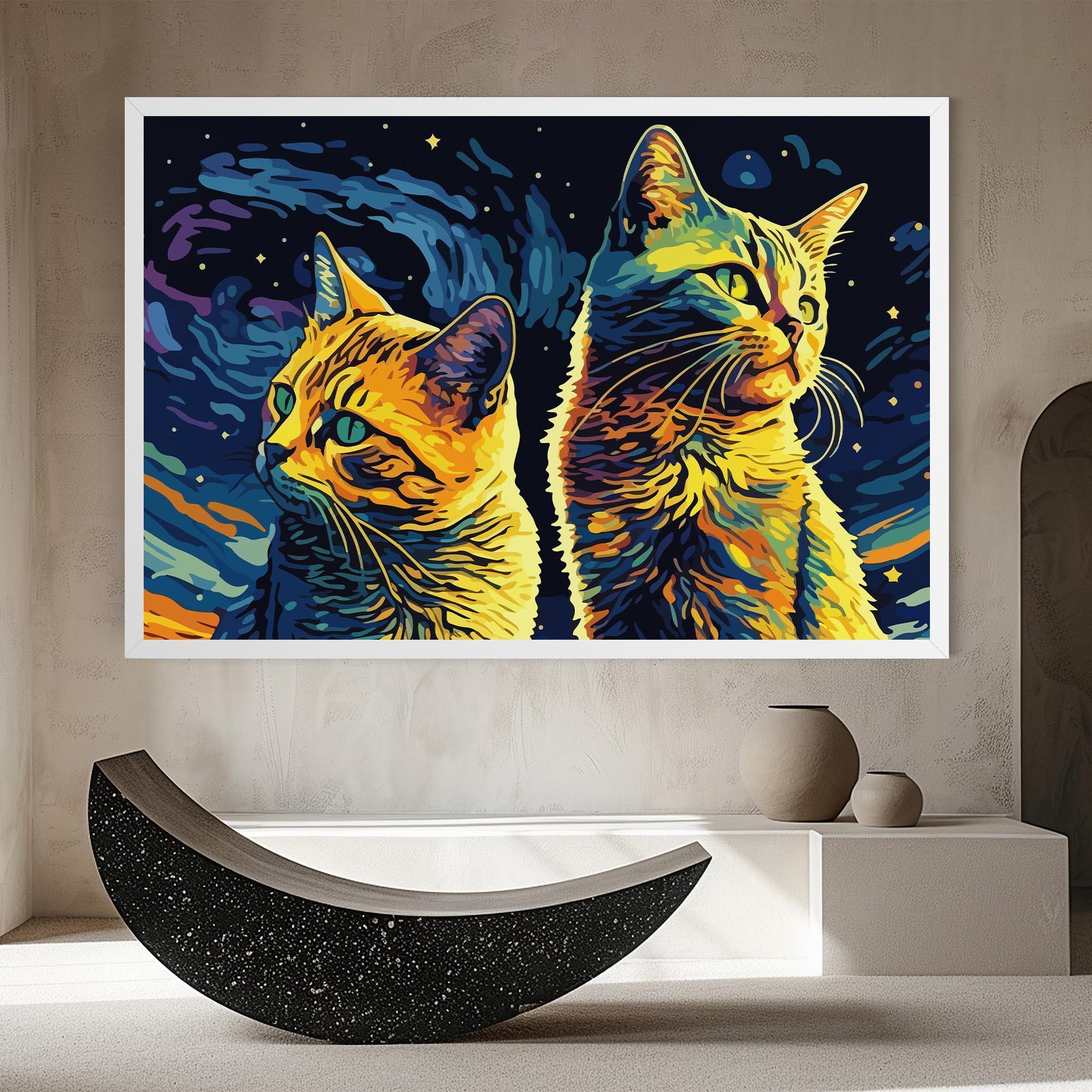 Obraz na Płótnie Cat Painting mockup 8