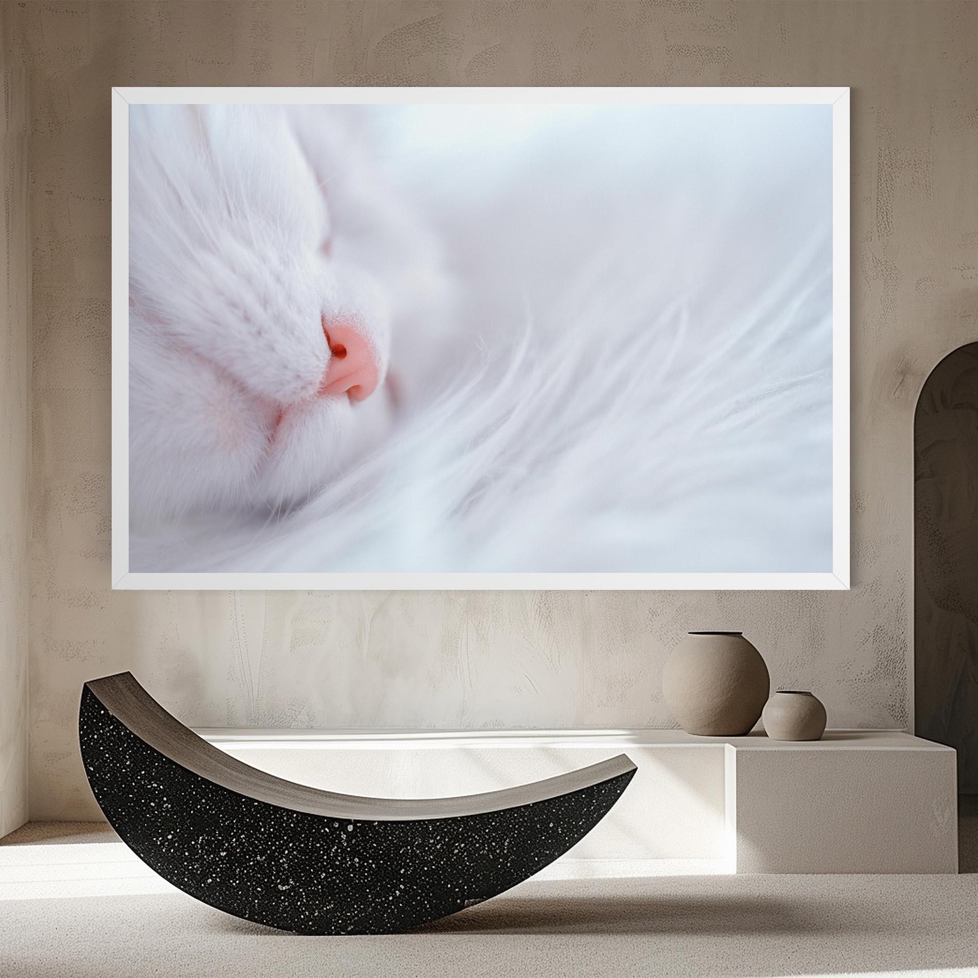 Obraz na Płótnie Dreamy White Cat mockup 8