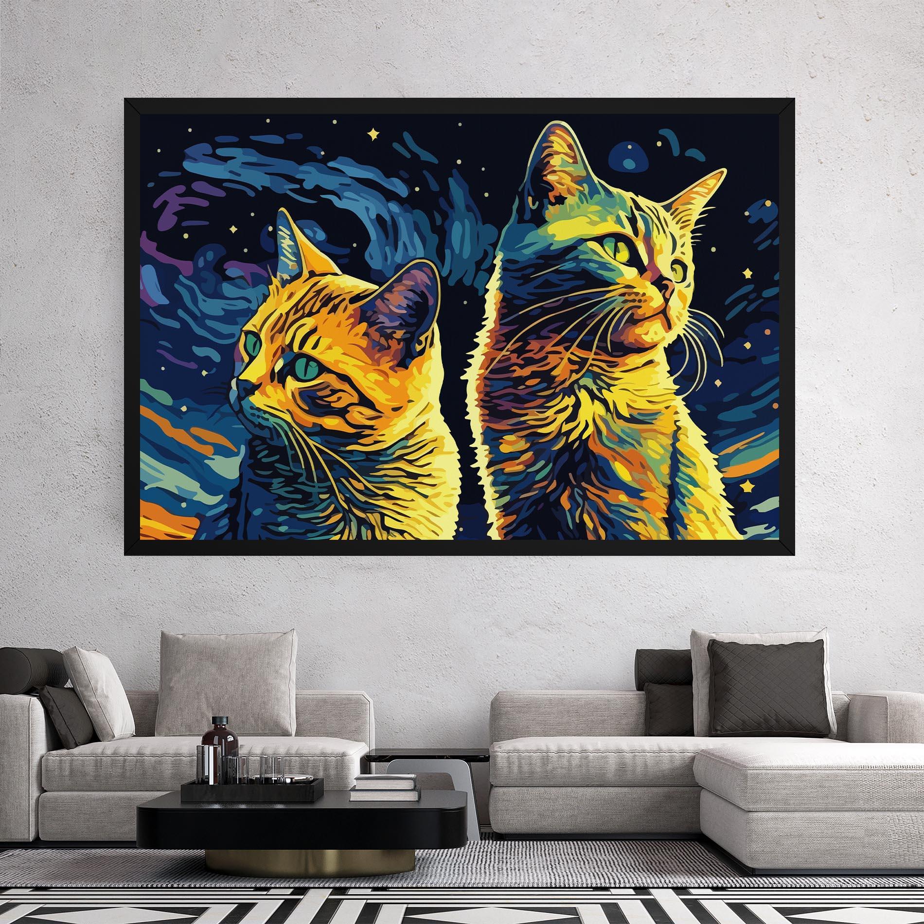 Obraz na Płótnie Cat Painting mockup 2