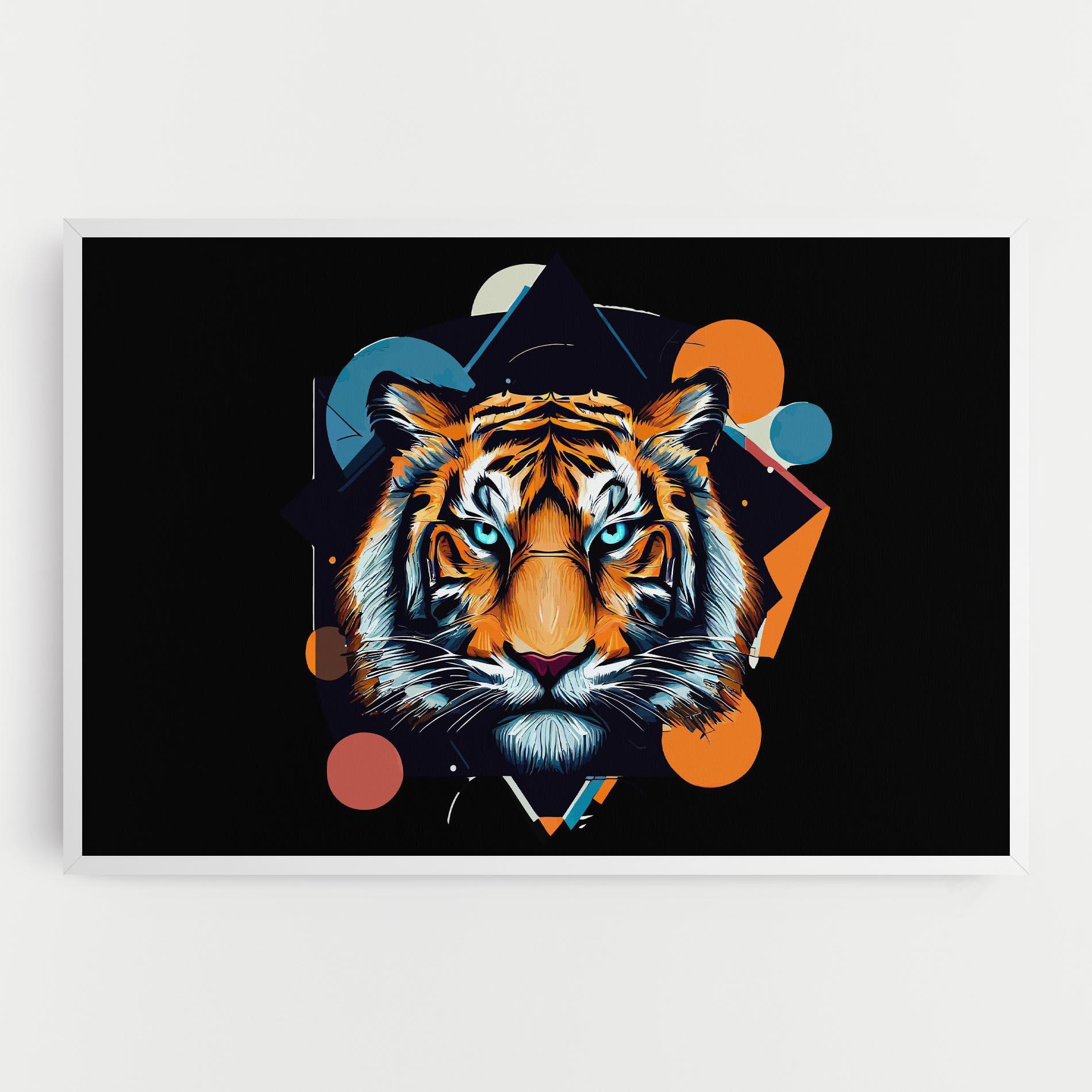 Obraz na Płótnie Geometric Tiger mockup 0