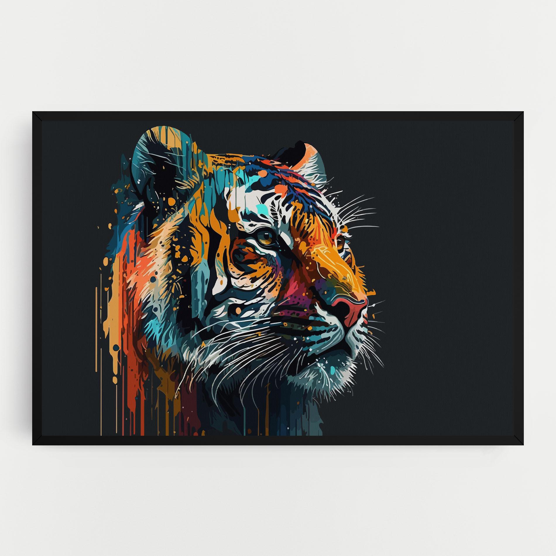 Obraz na Płótnie Color Mix Tiger mockup 0