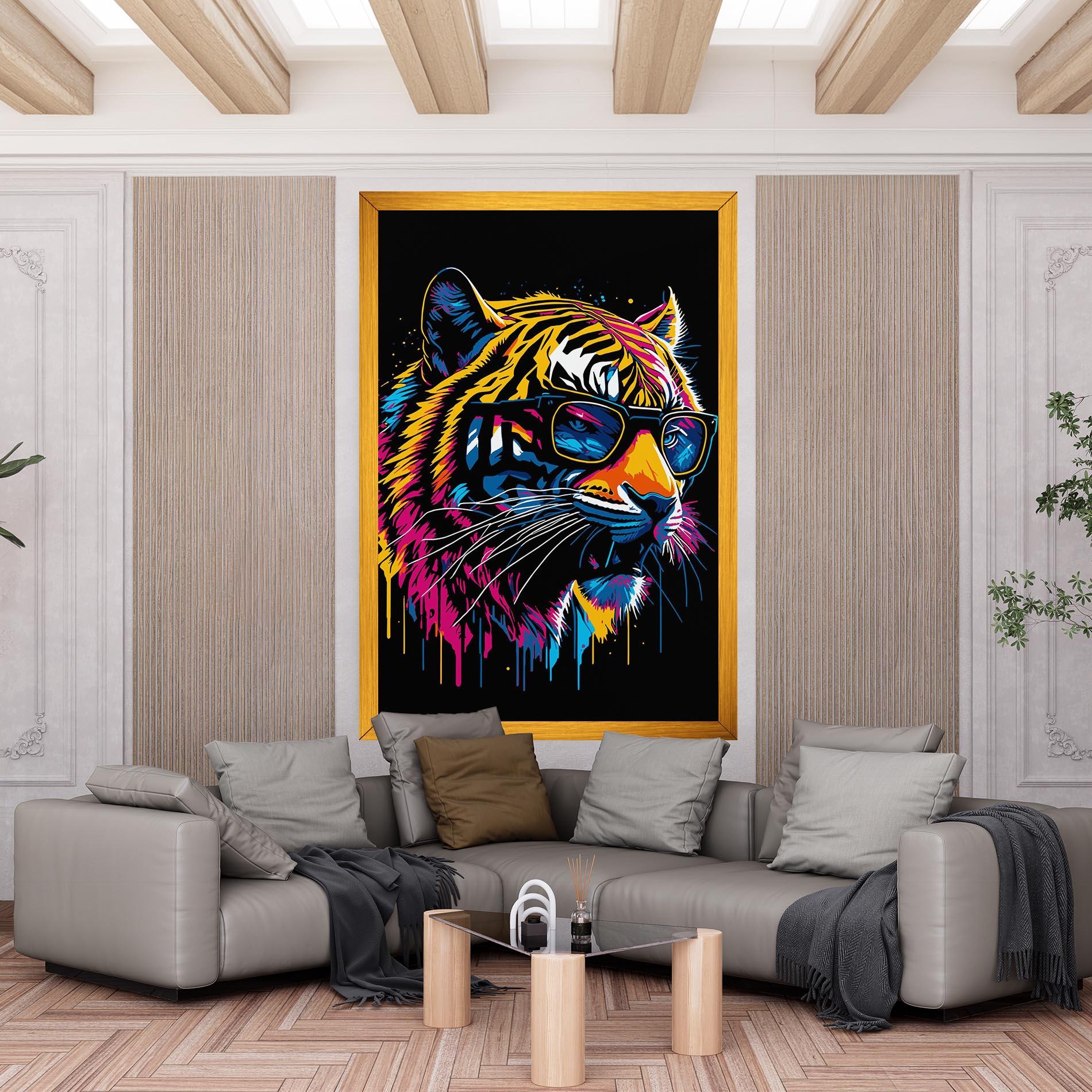 Obraz na Płótnie Cool Tiger mockup 6