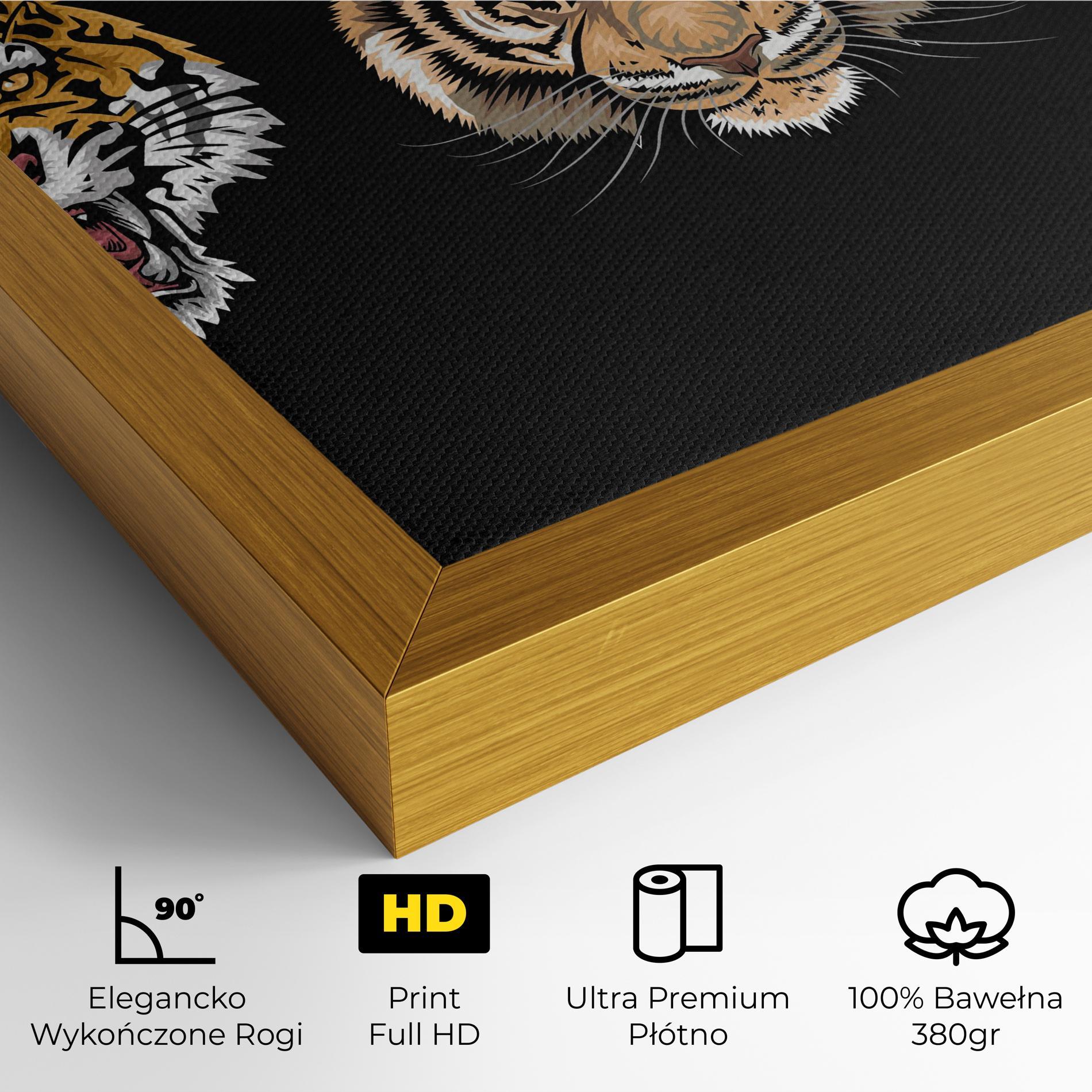 Obraz na Płótnie 3 Tigers mockup 4