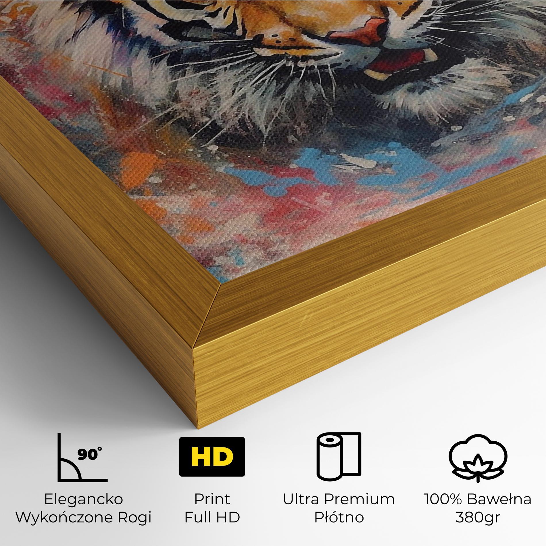 Obraz na Płótnie Orange Tiger Painting mockup 4