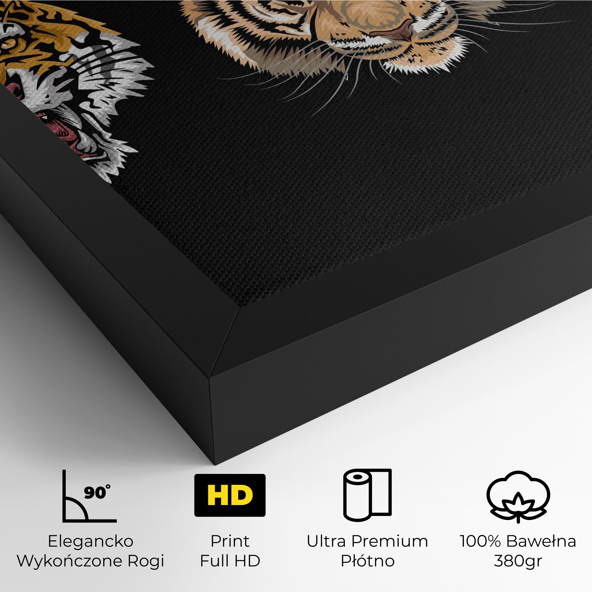 Obraz na Płótnie 3 Tigers mockup 4
