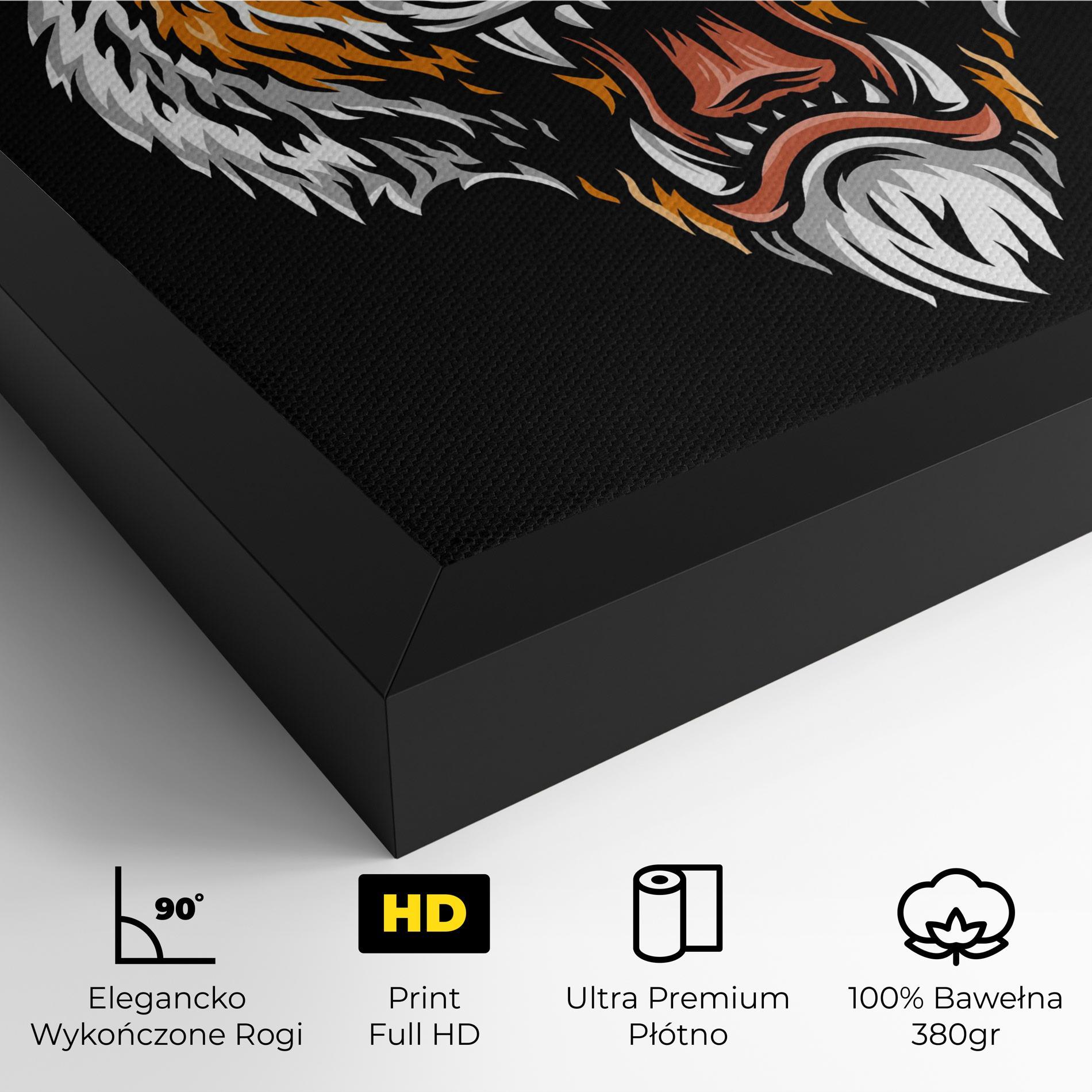 Obraz na Płótnie Angry Orange Tiger mockup 4
