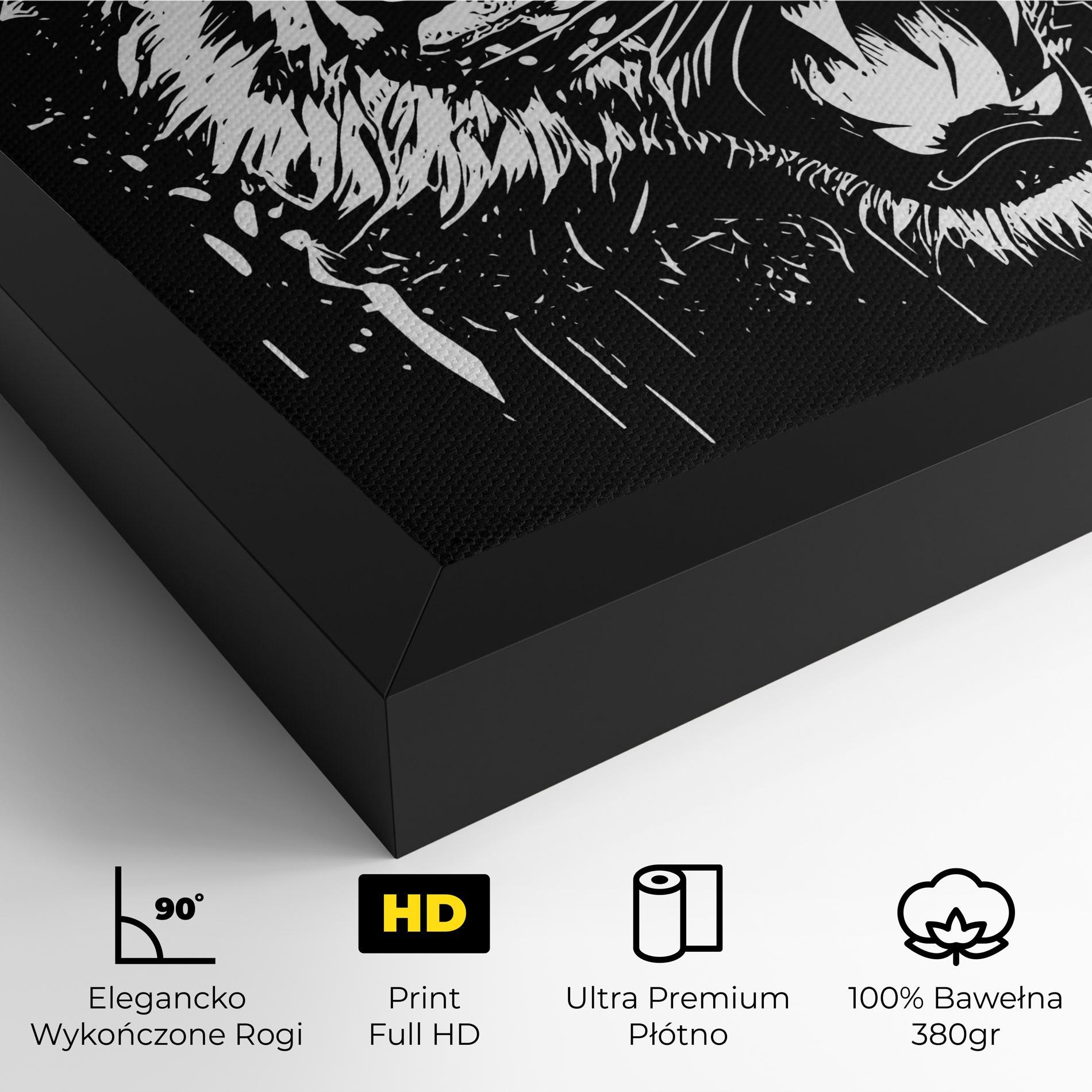 Obraz na Płótnie Angry Tiger Head mockup 4