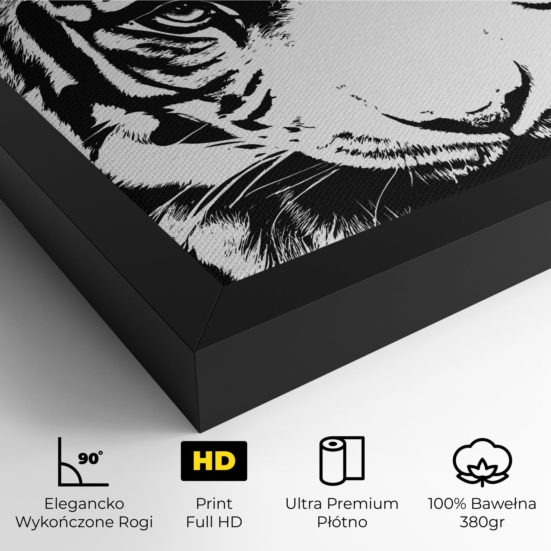 Obraz na Płótnie Big Eyes Tiger mockup 4