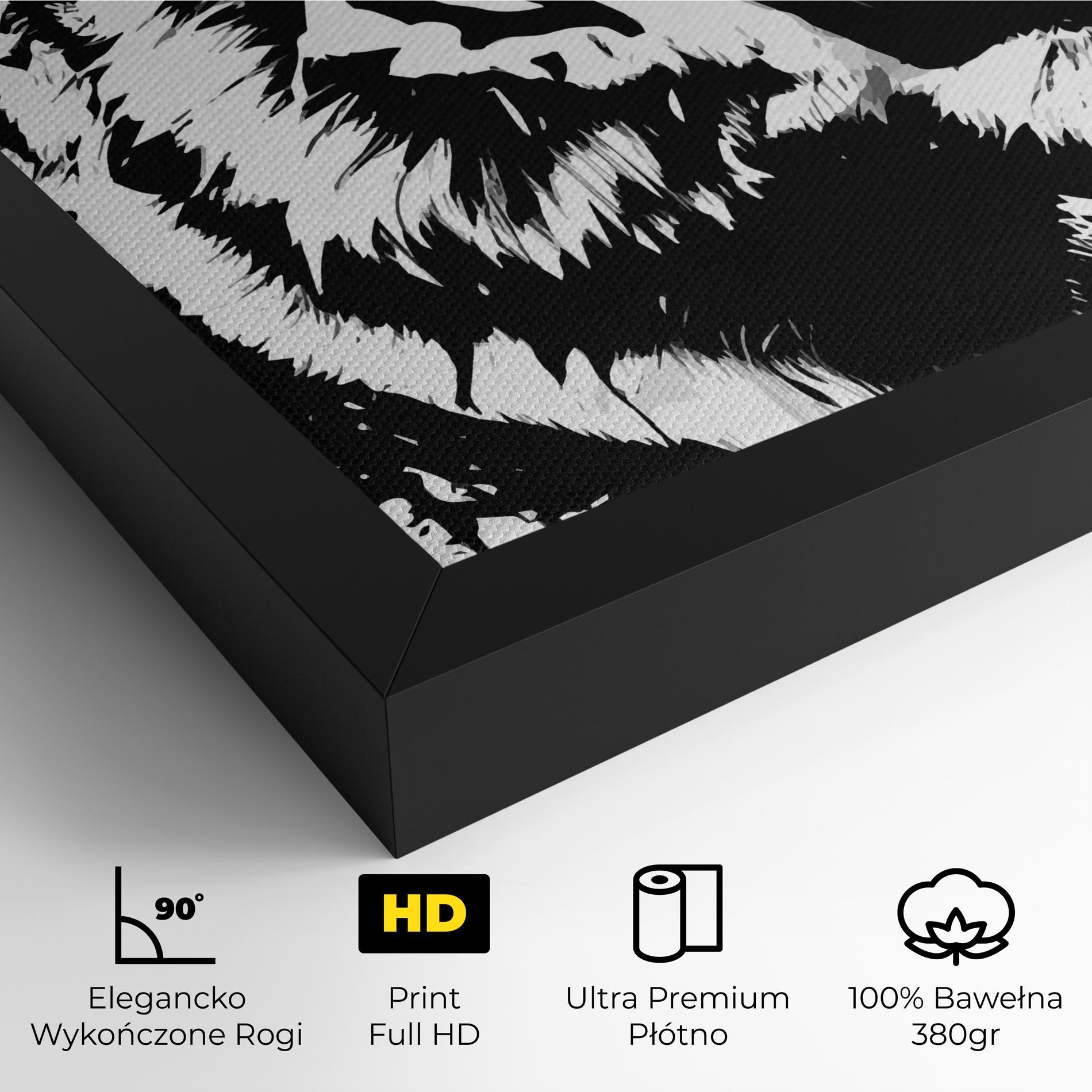 Obraz na Płótnie Ink Art Tiger mockup 4