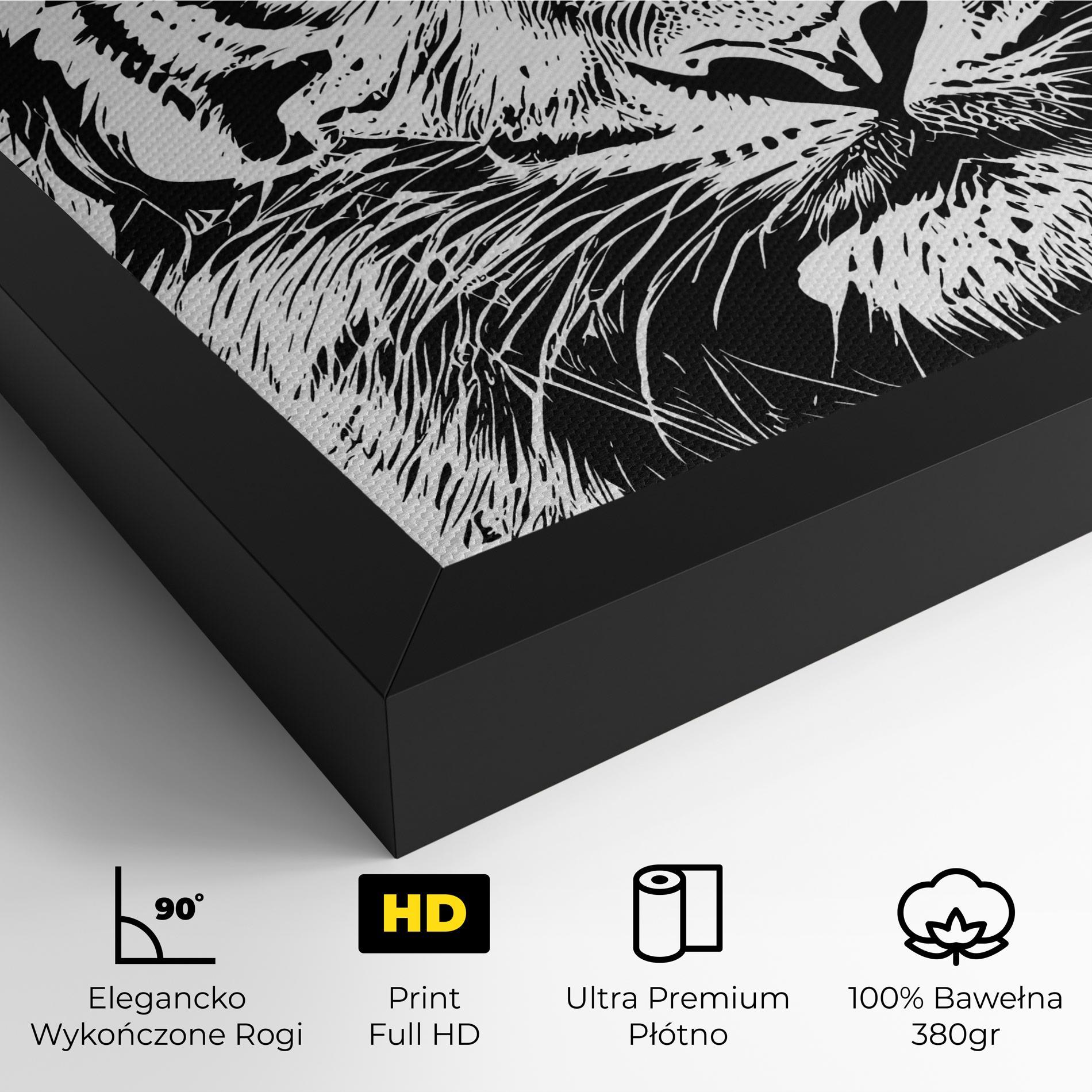 Obraz na Płótnie Pretty Tiger Head mockup 4