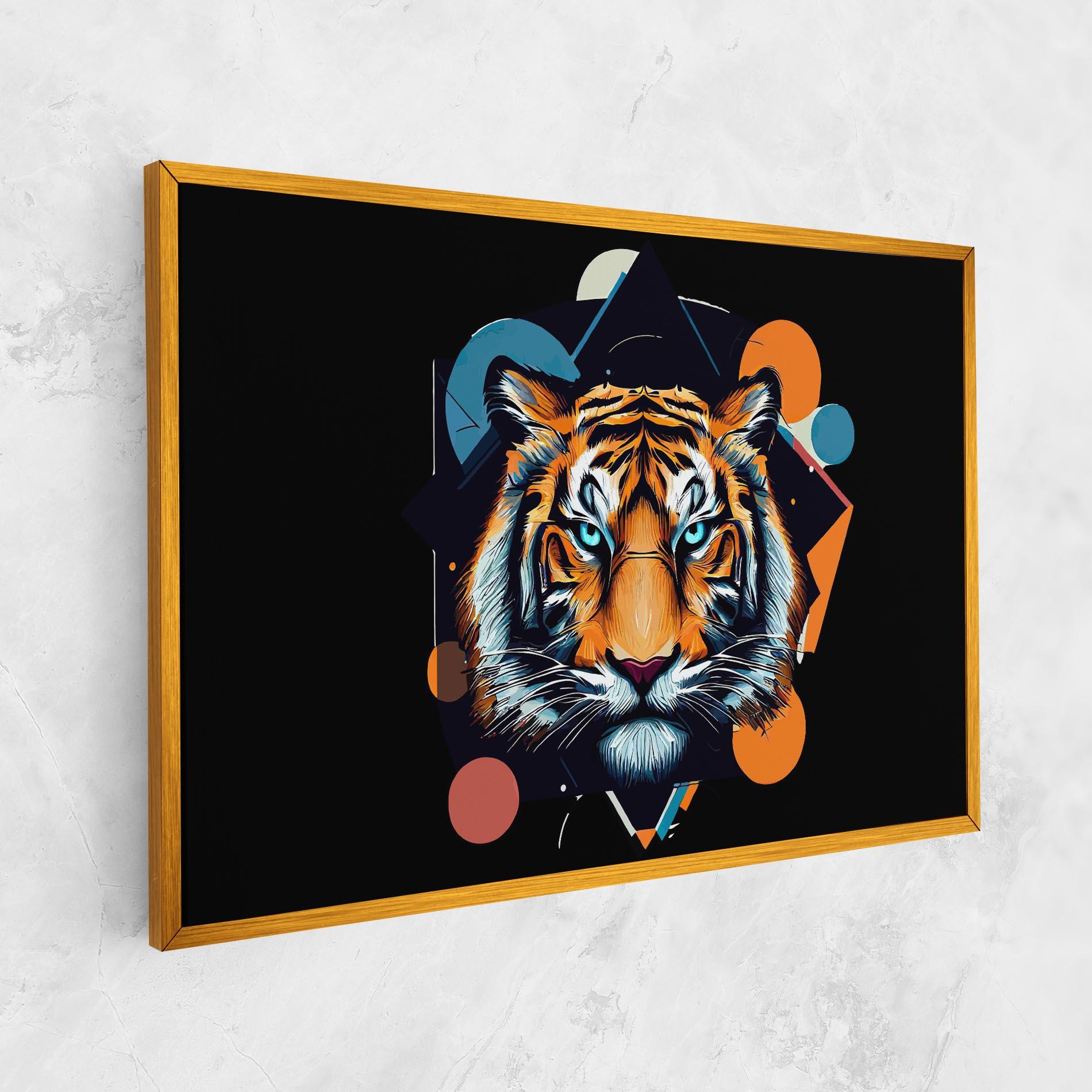 Obraz na Płótnie Geometric Tiger mockup 1