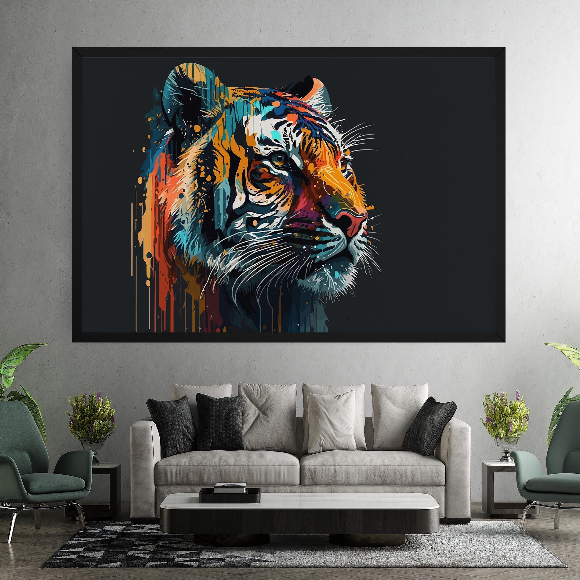 Obraz na Płótnie Color Mix Tiger mockup 7