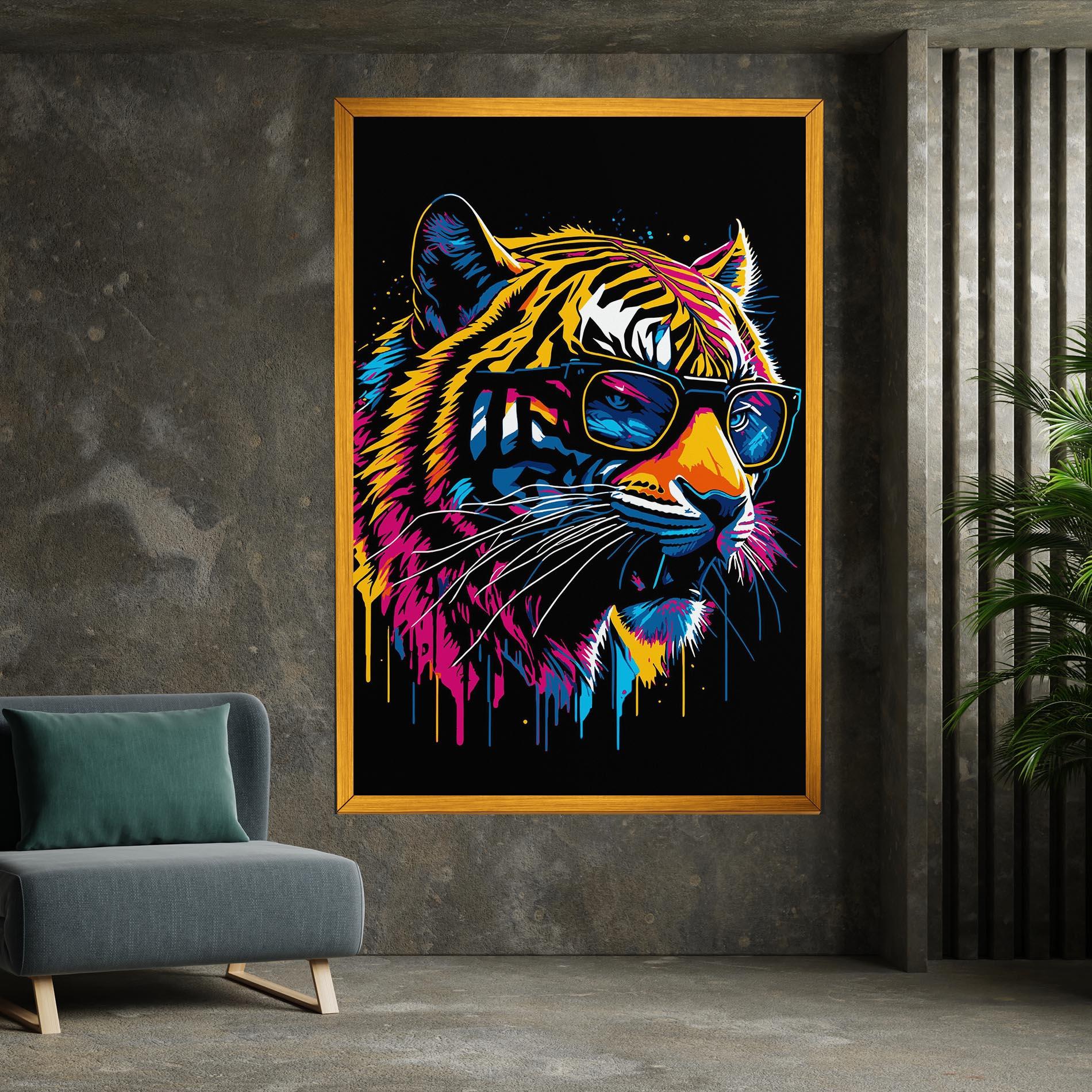 Obraz na Płótnie Cool Tiger mockup 7