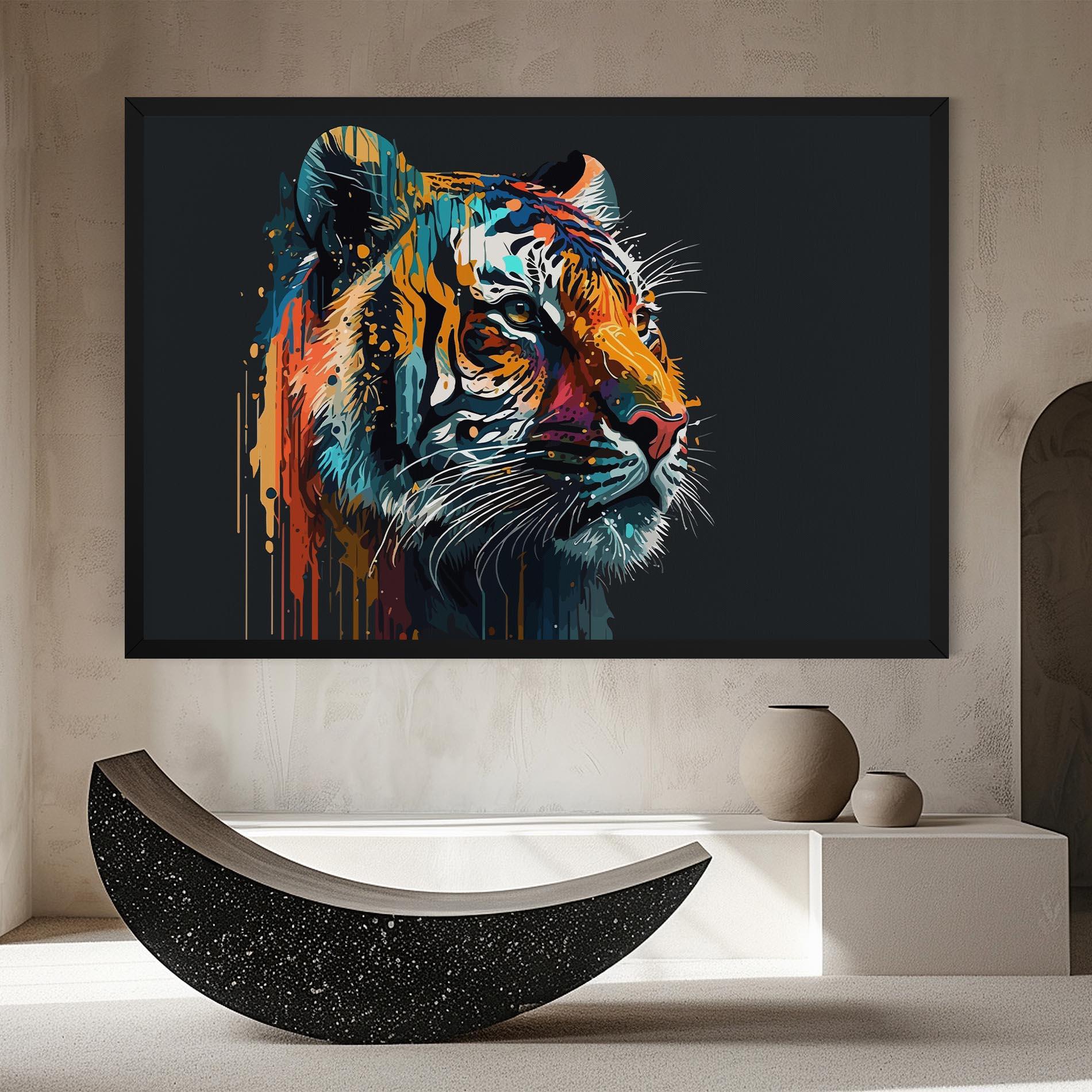 Obraz na Płótnie Color Mix Tiger mockup 8