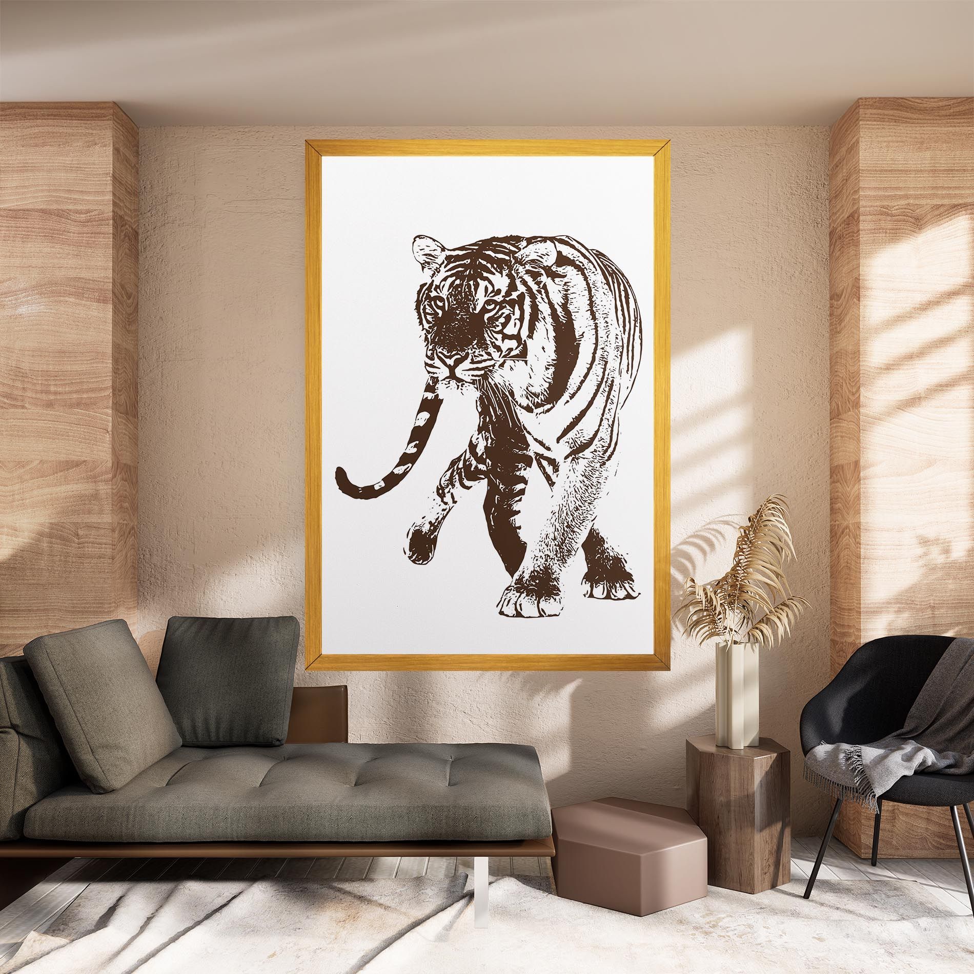Brown Line Tiger mockup 8