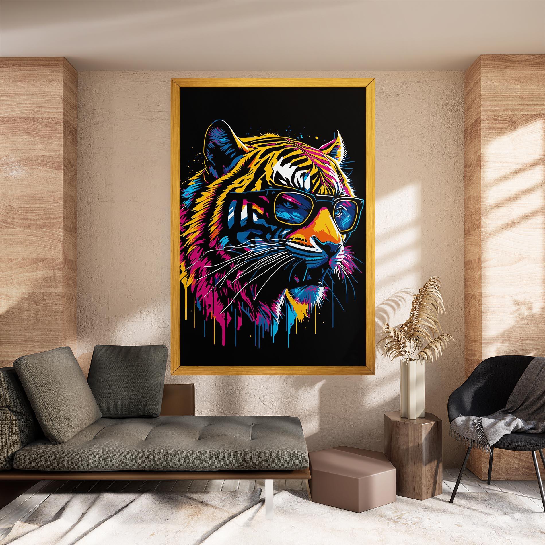 Obraz na Płótnie Cool Tiger mockup 8