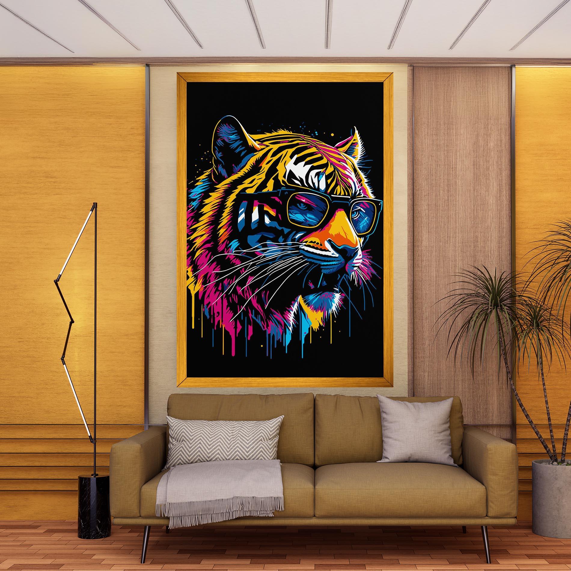 Obraz na Płótnie Cool Tiger mockup 9
