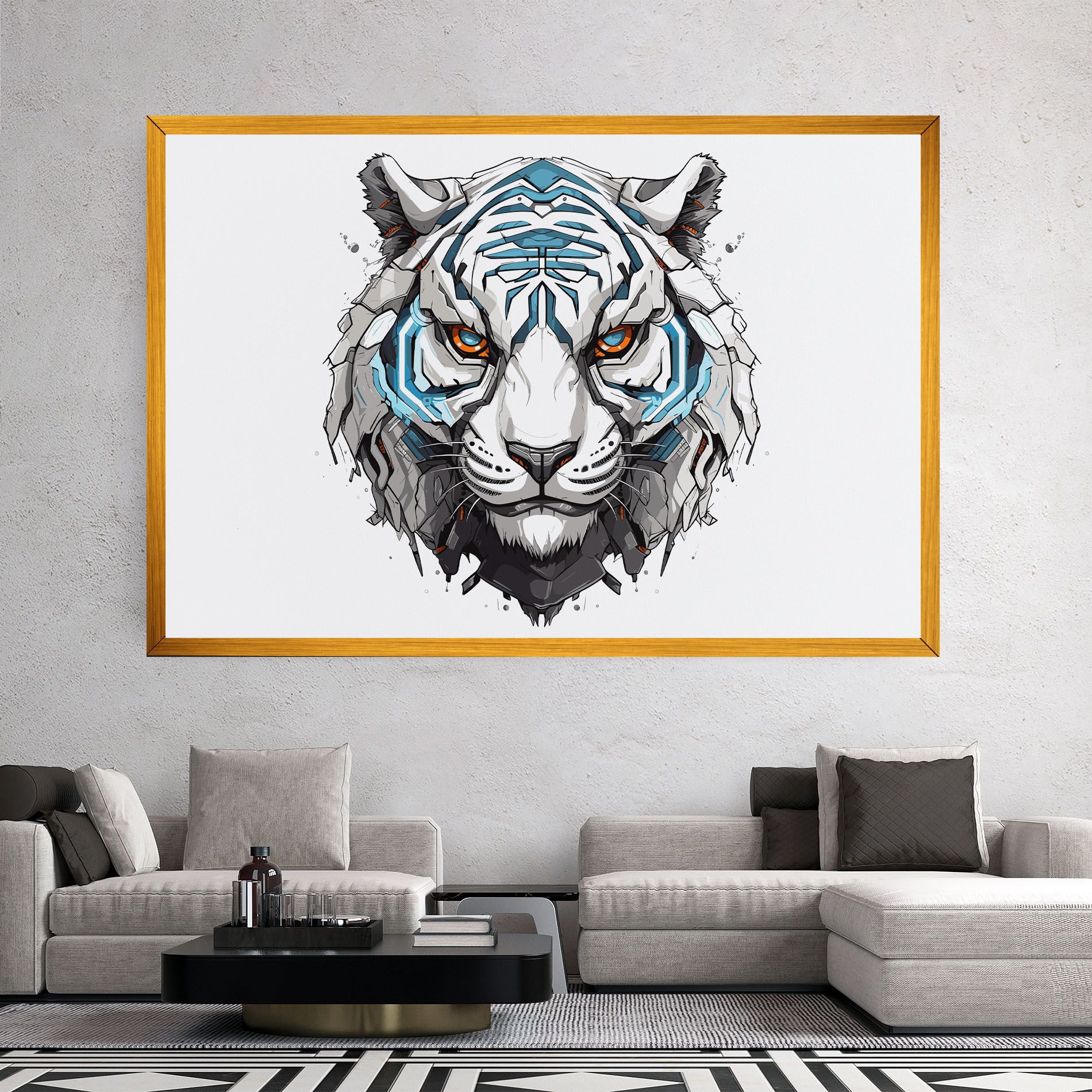 Cyborg Tiger mockup 2