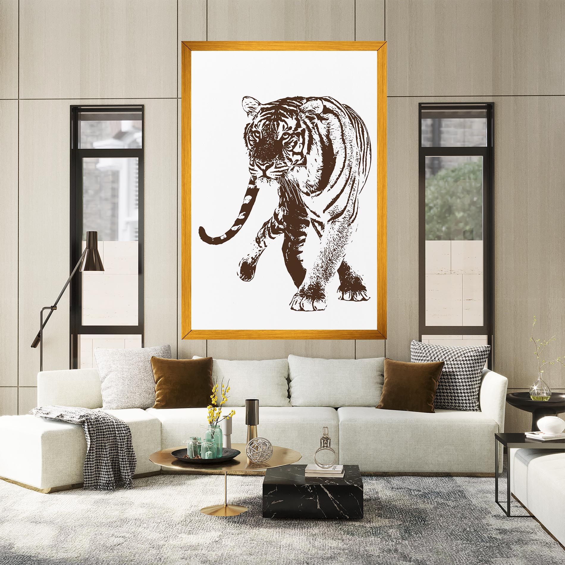 Brown Line Tiger mockup 2