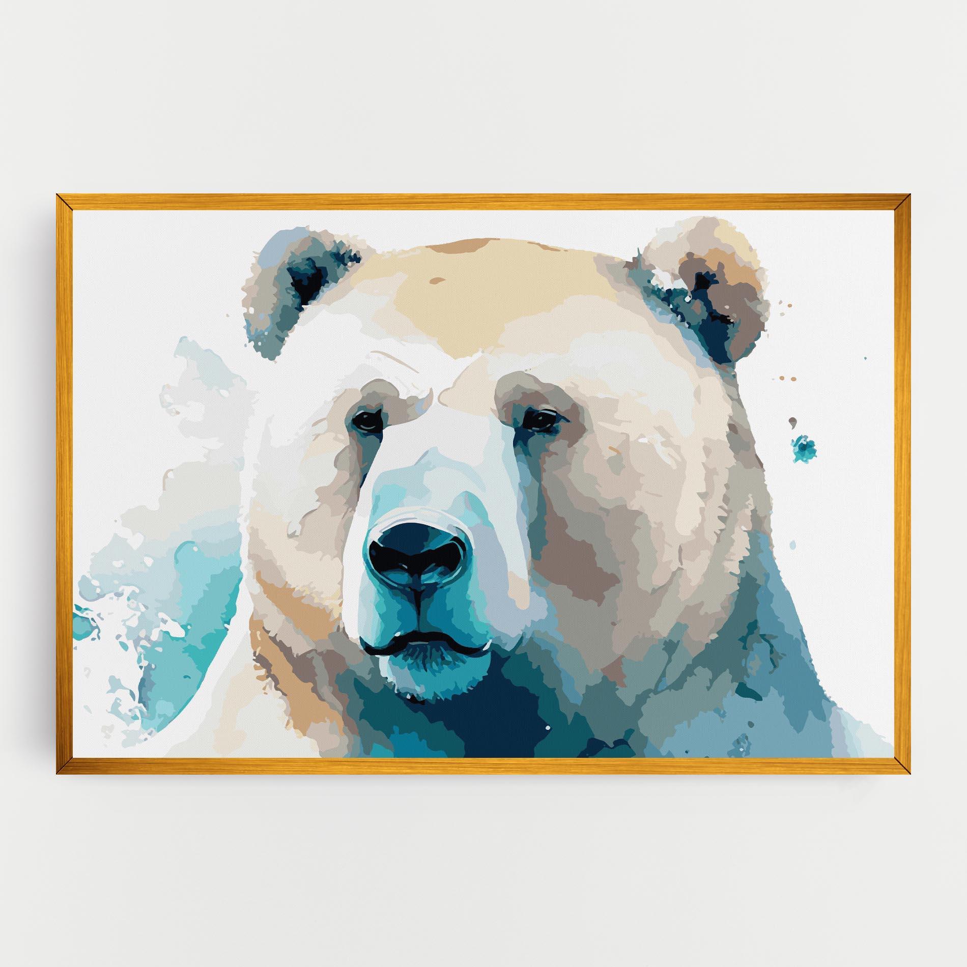 Obraz na Płótnie Big Watercolor Bear mockup 0
