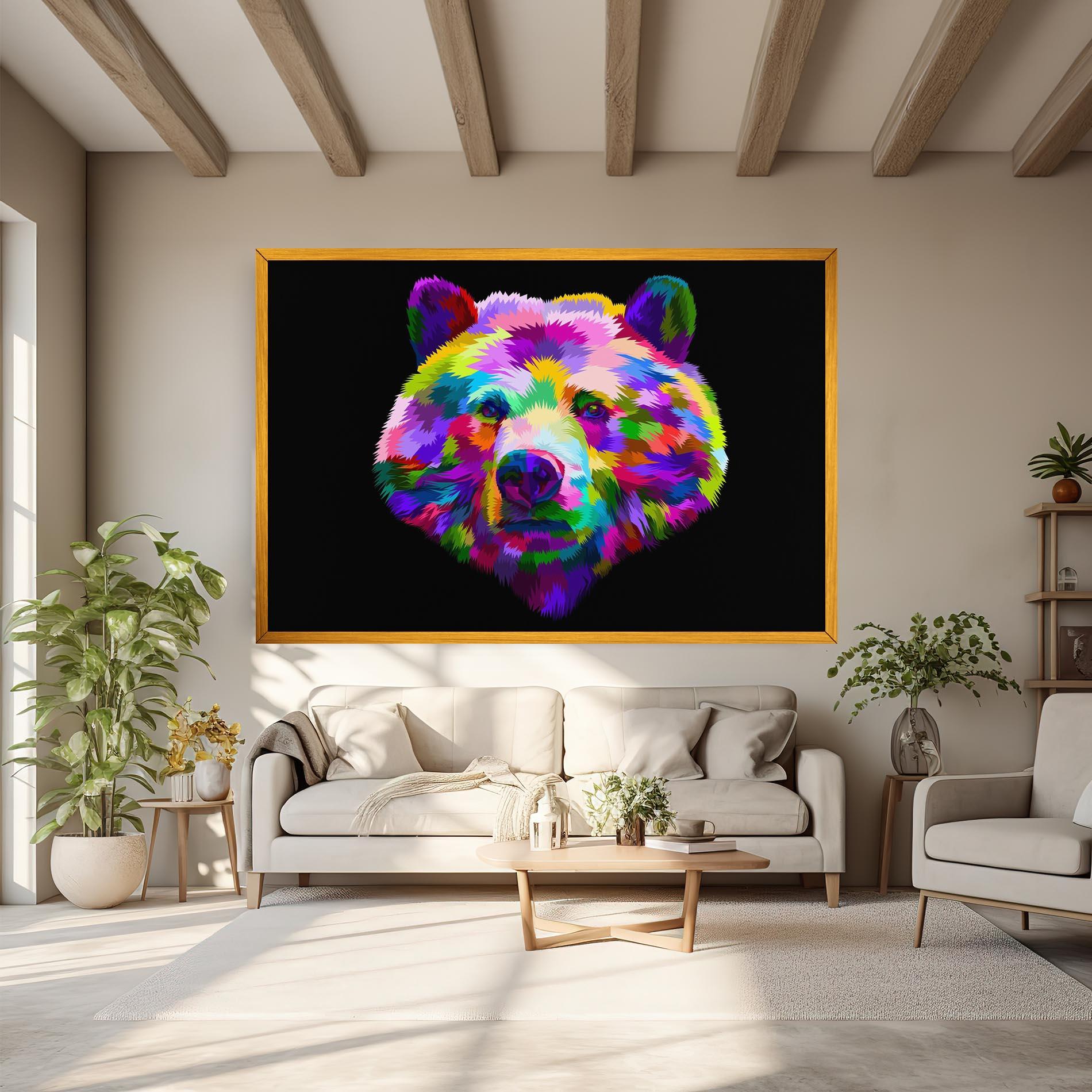 Obraz na Płótnie Bear Head Art mockup 6