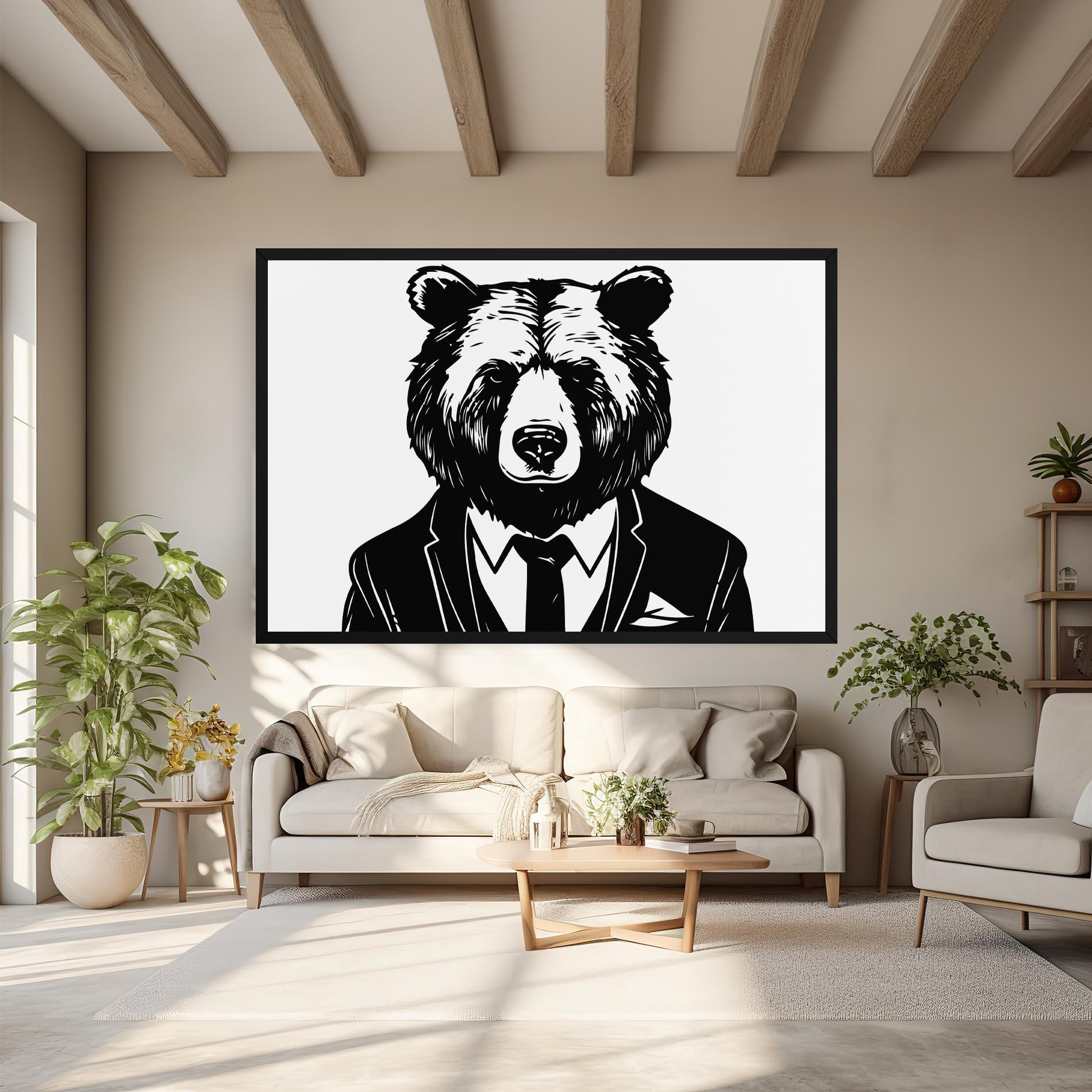 Obraz na Płótnie Business Bear mockup 6