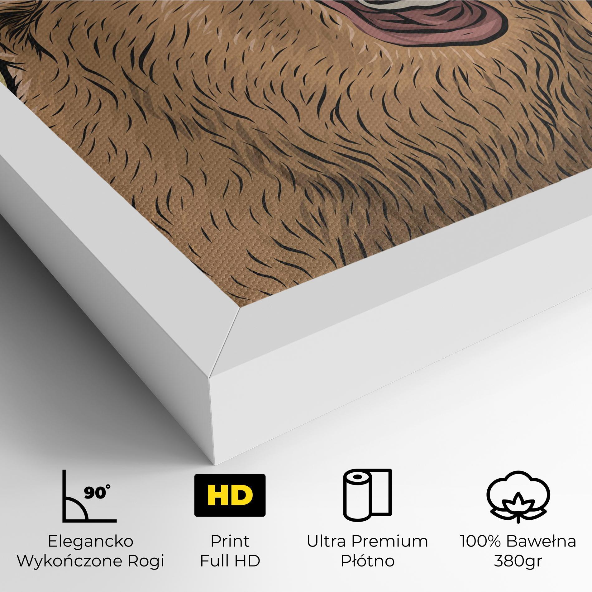 Obraz na Płótnie Bear Singing mockup 4